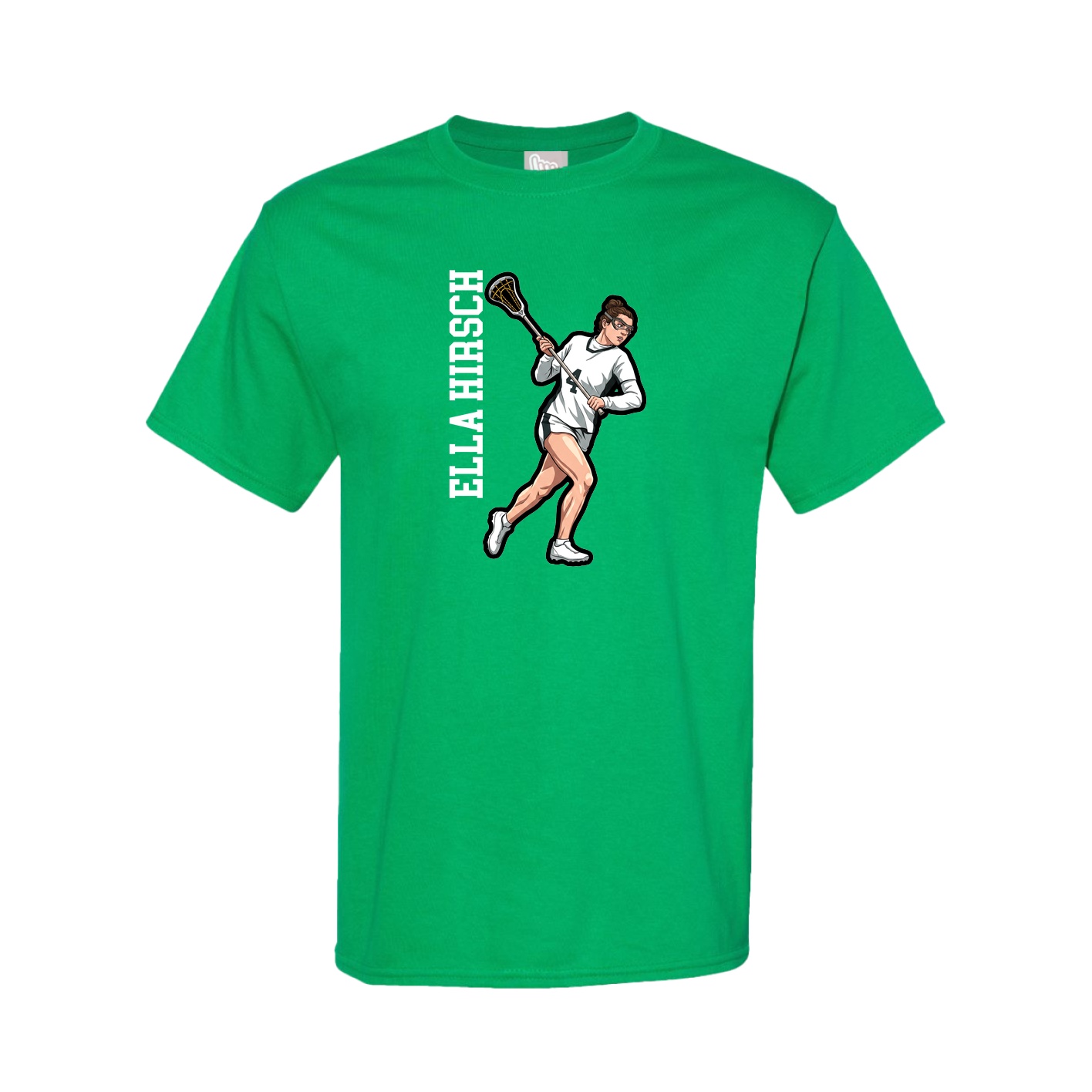 Youth Tee — Name Vertical in Green