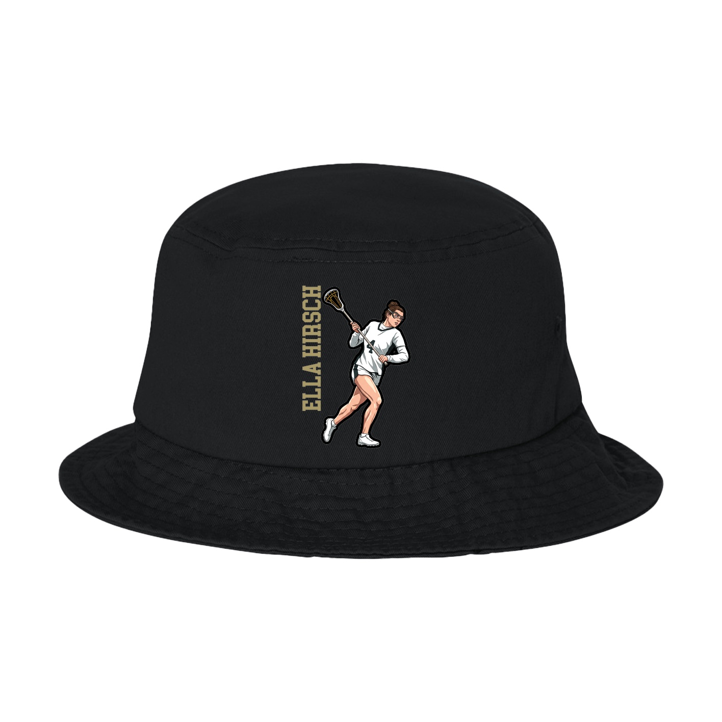 Bucket Cap — Name Vertical in Black
