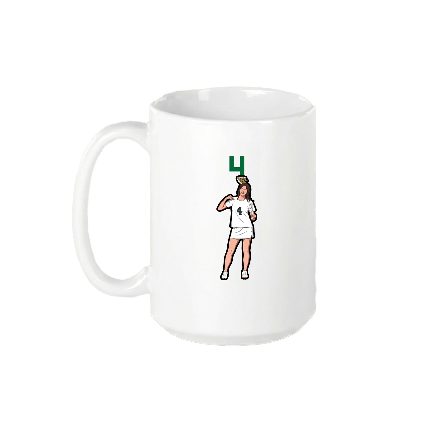 15oz Coffee Mug — Number Top in White