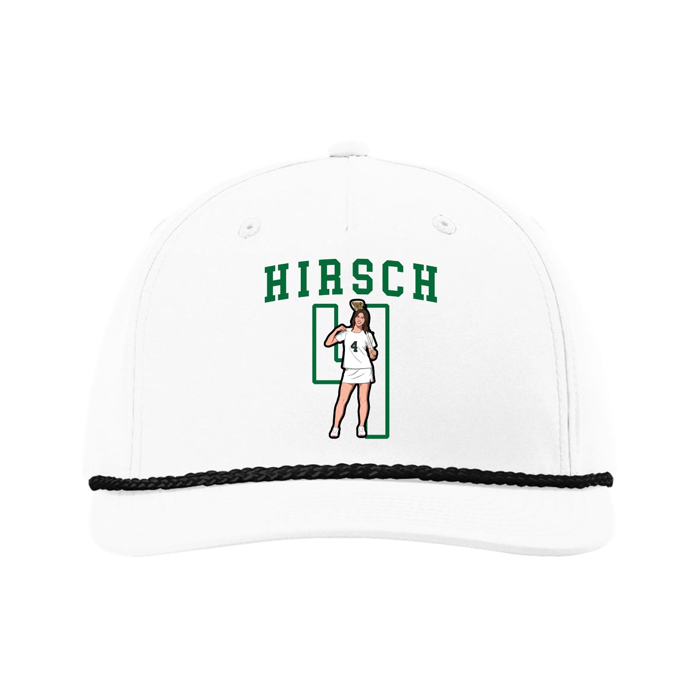Five-Panel Classic Rope Cap — Shirsey in White