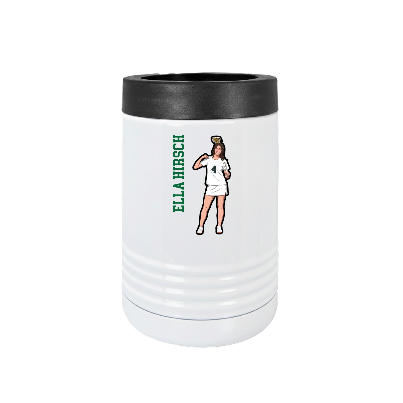 Beverage Holder — Name Vertical in White