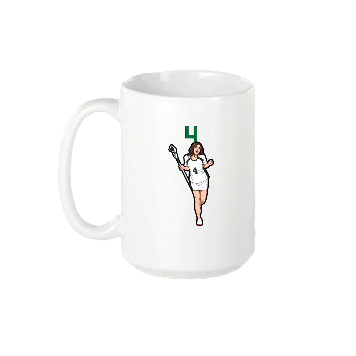 15oz Coffee Mug — Number Top in White
