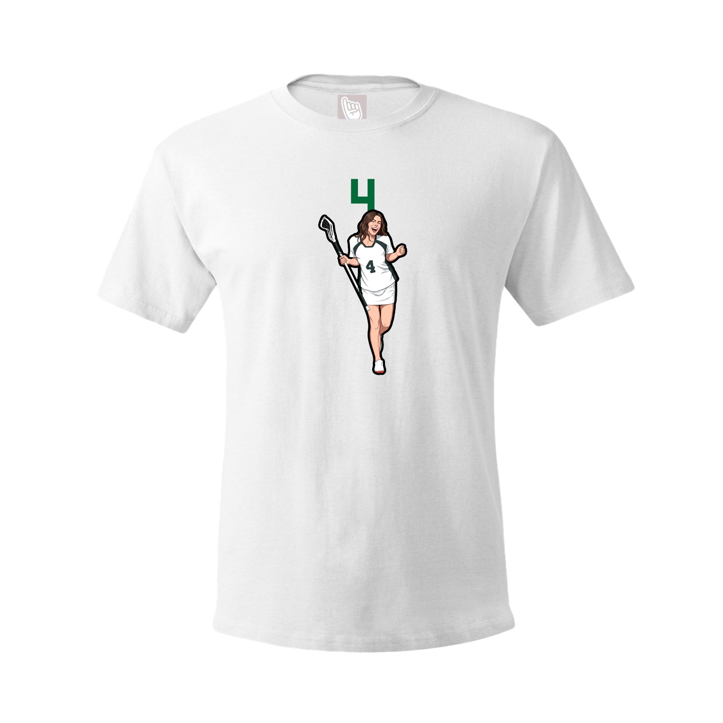 Youth Tee — Number Top in White