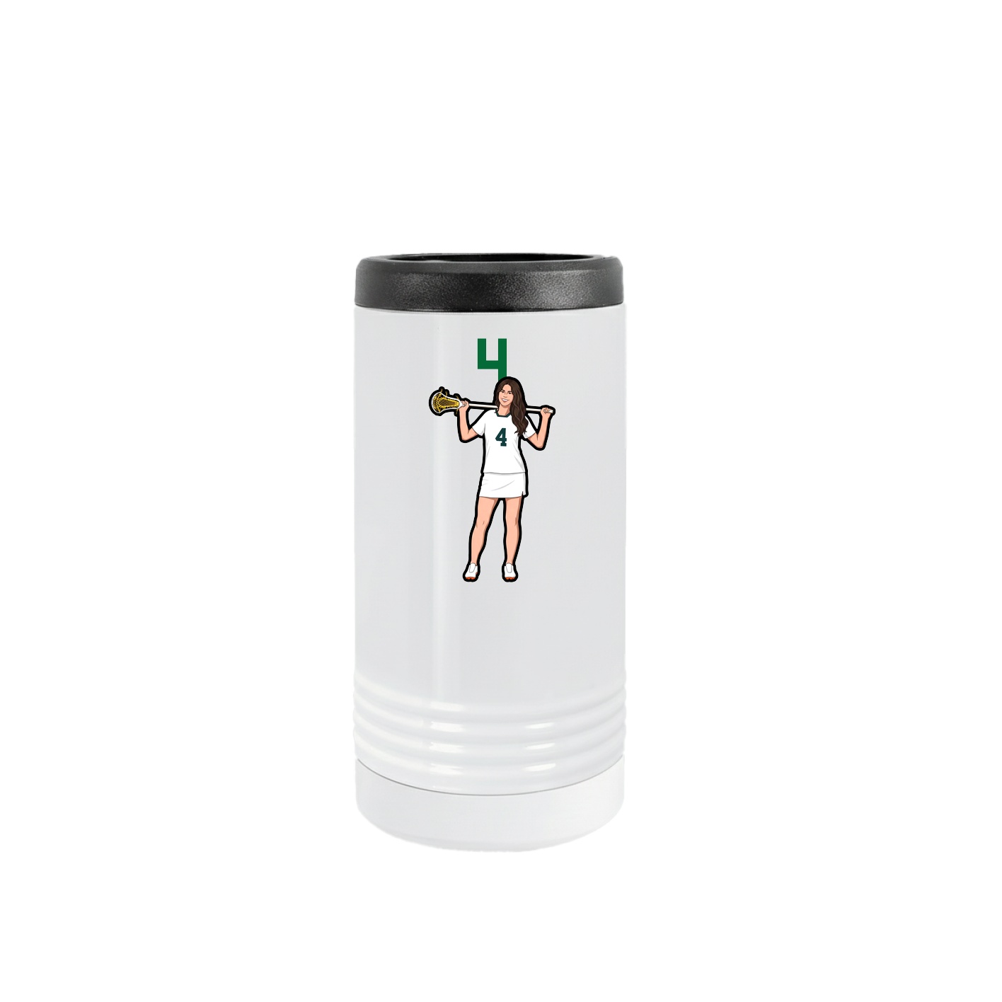 Slim Beverage Holder — Number Top in White