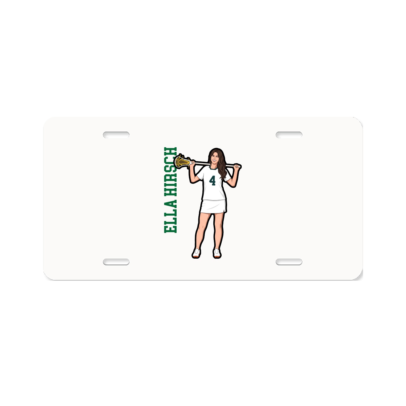 License Plate — Name Vertical in Classic