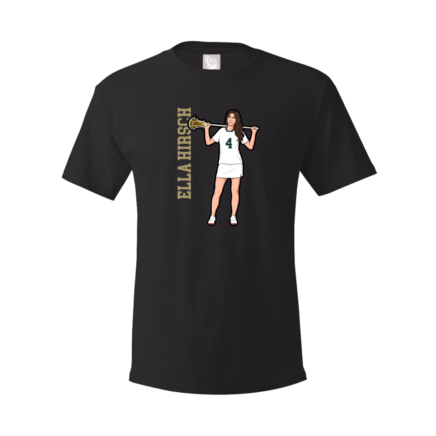 Tee — Name Vertical in Black