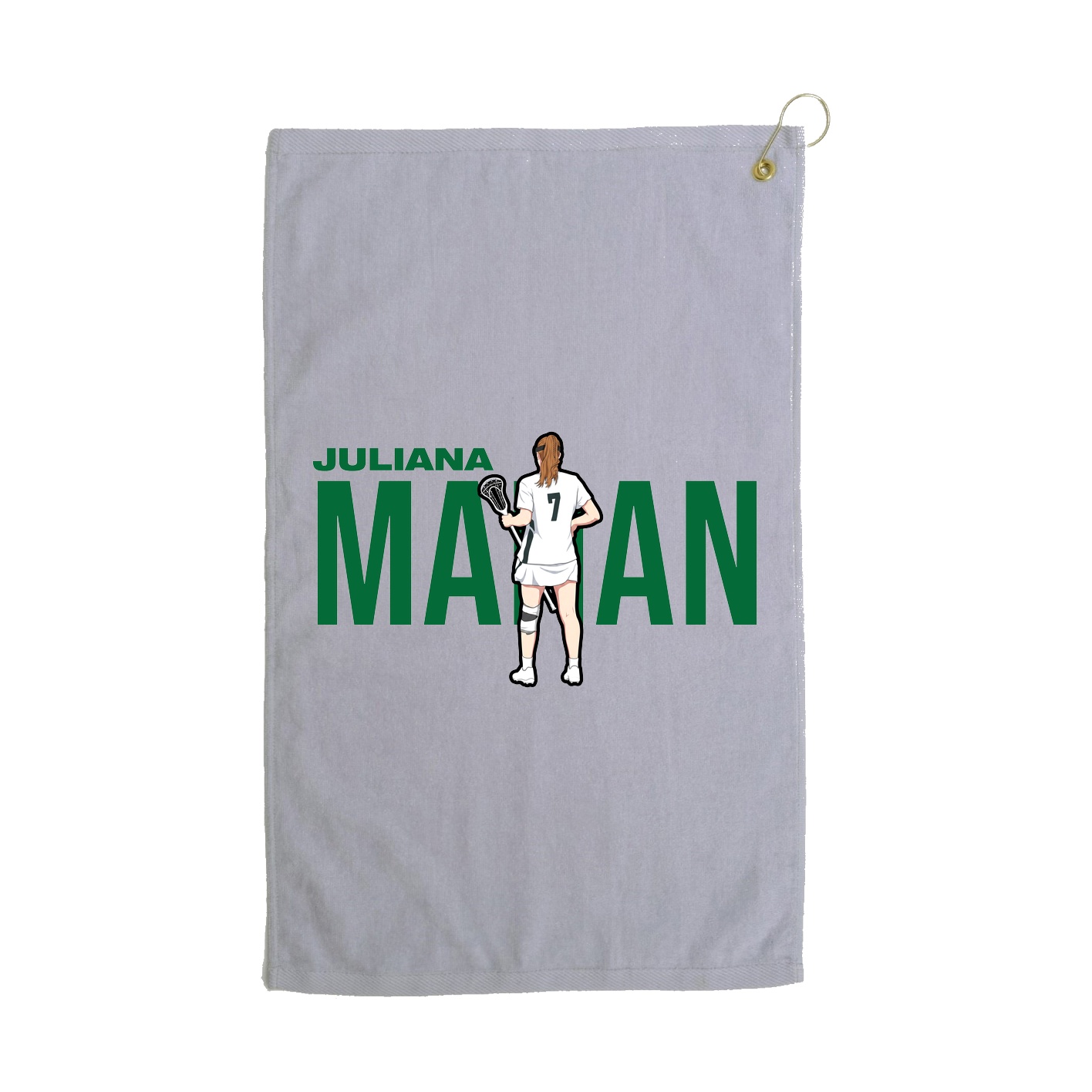 Golf Towel — Player Name in Grey