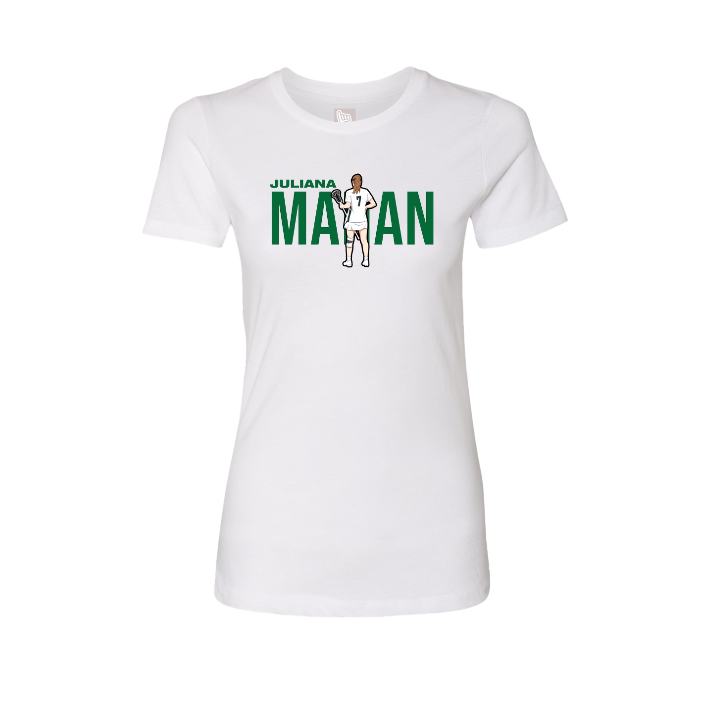 Womens Tee — Player Name in White