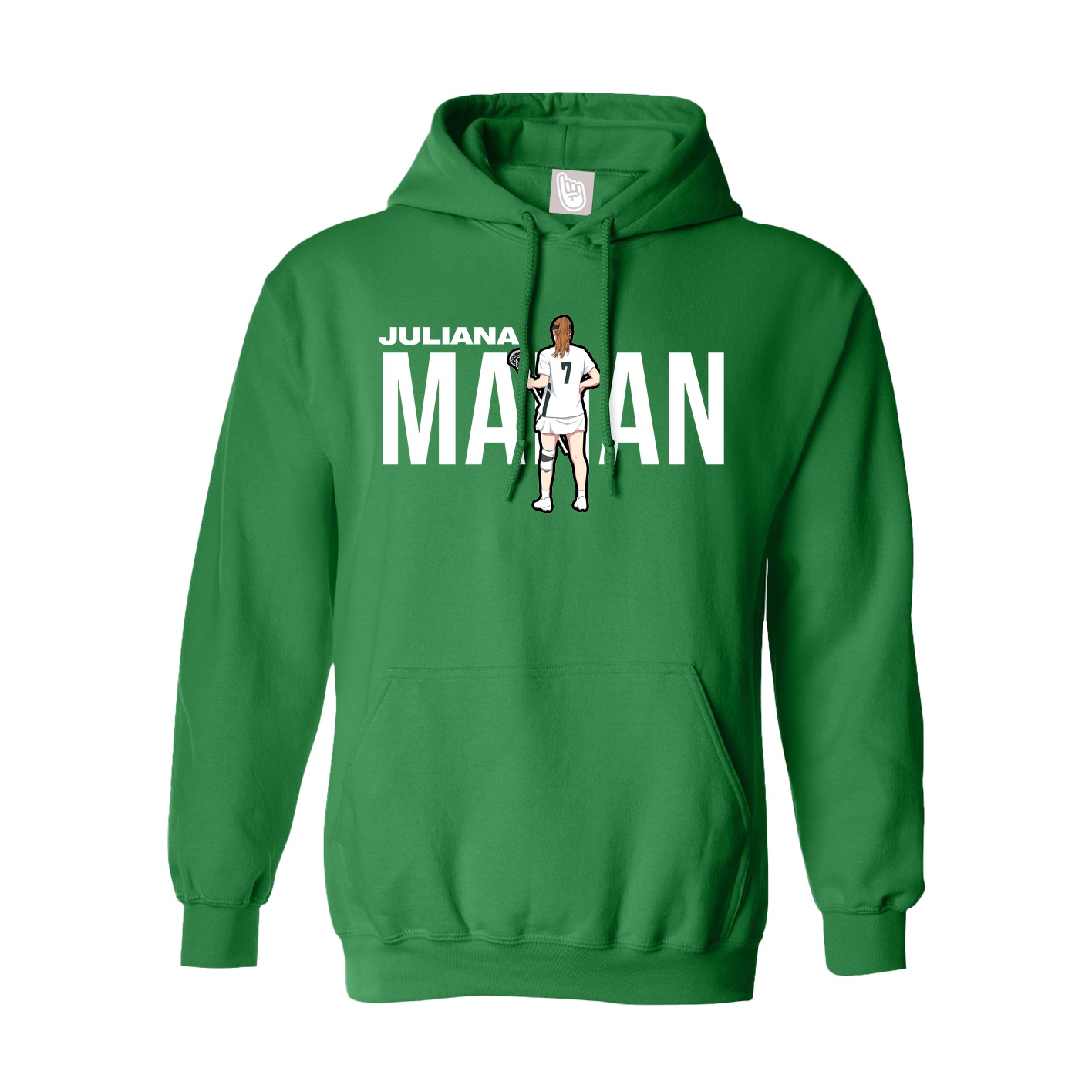 Hoodie — Player Name in Green
