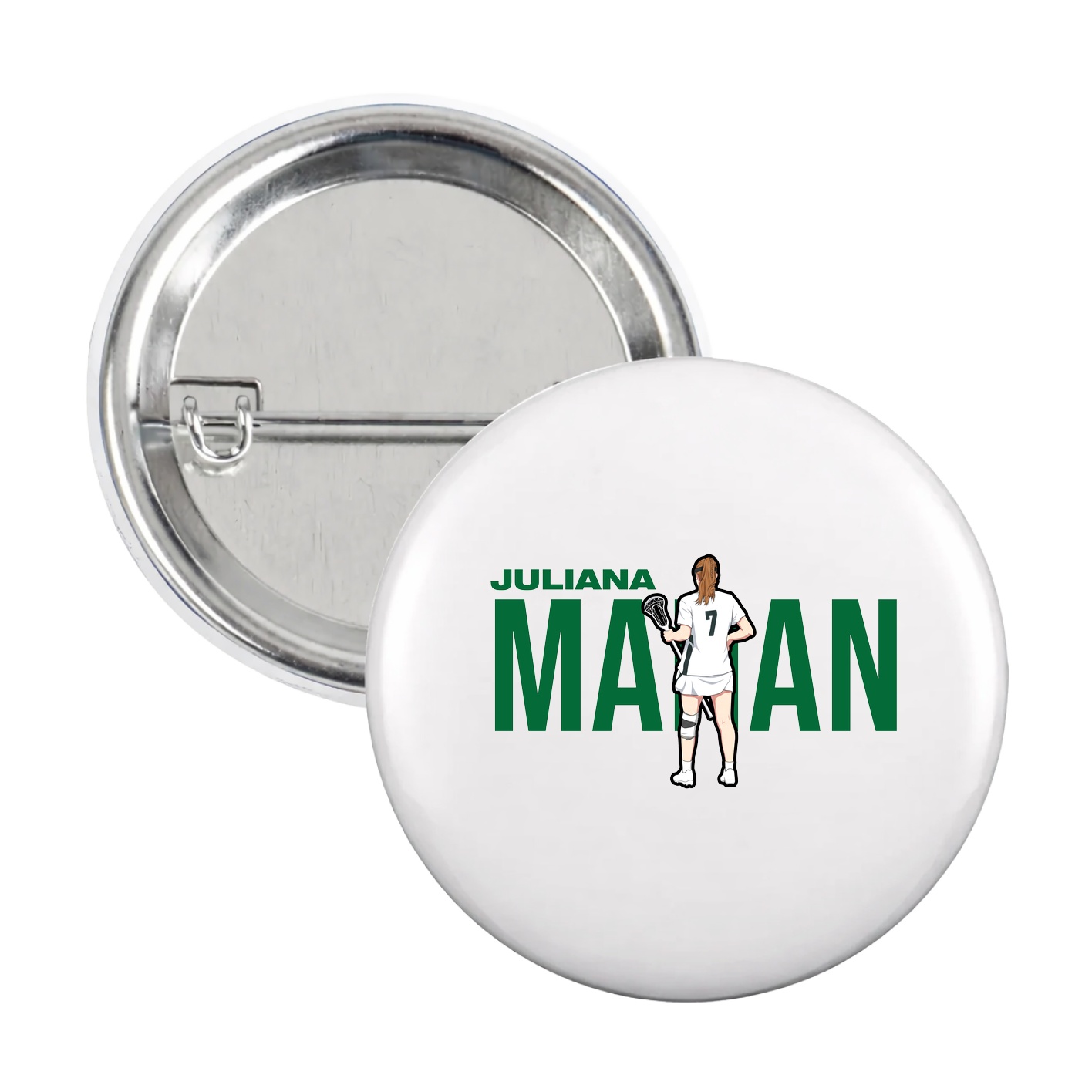 Game Day Button — Player Name in White