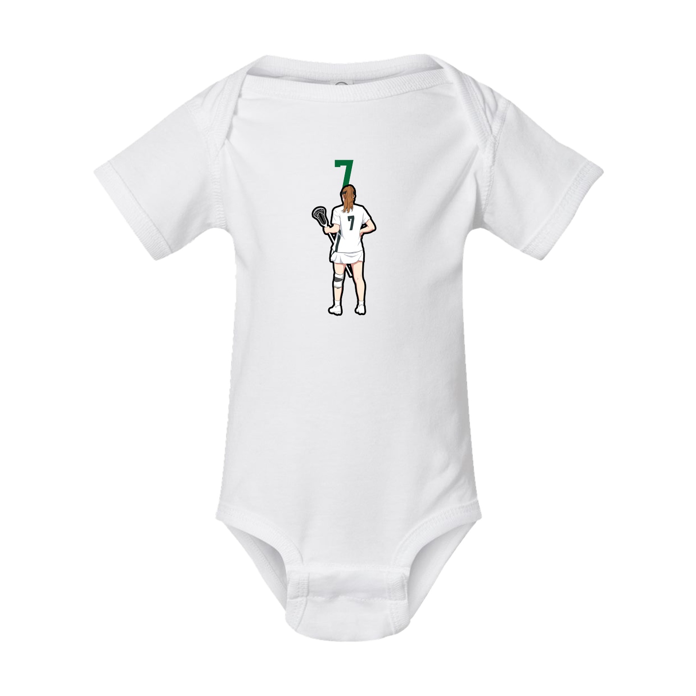 Baby Onesie — Number Top in White