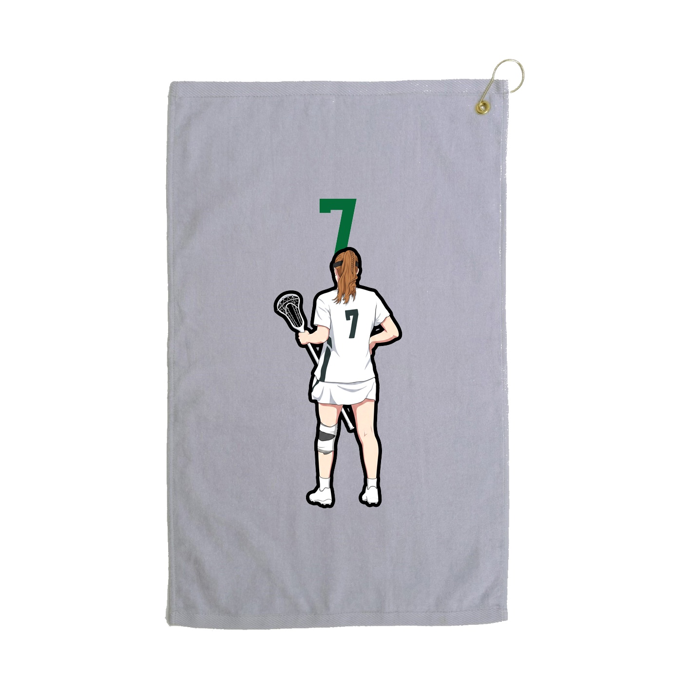 Golf Towel — Number Top in Grey