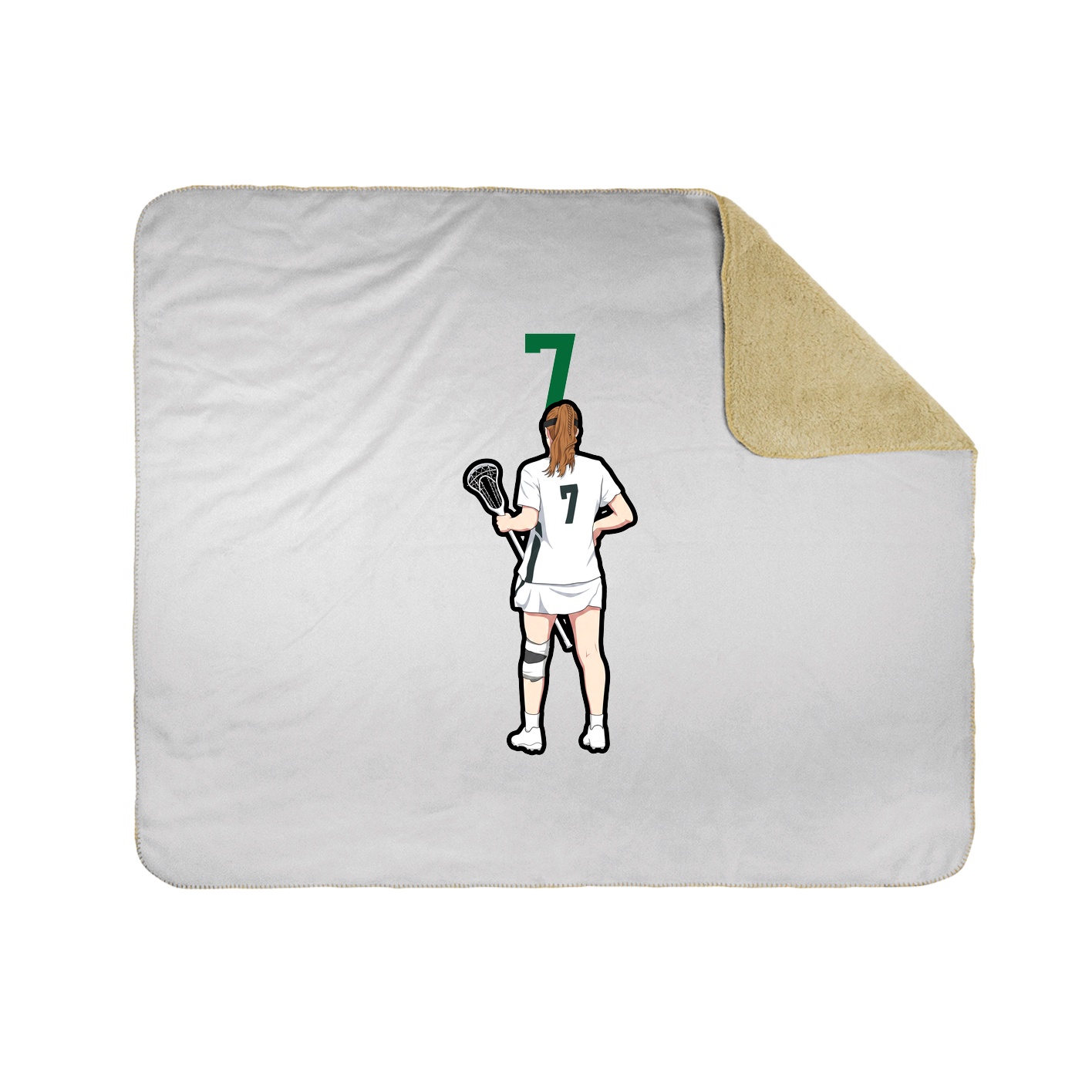 Throw Blanket — Number Top in White