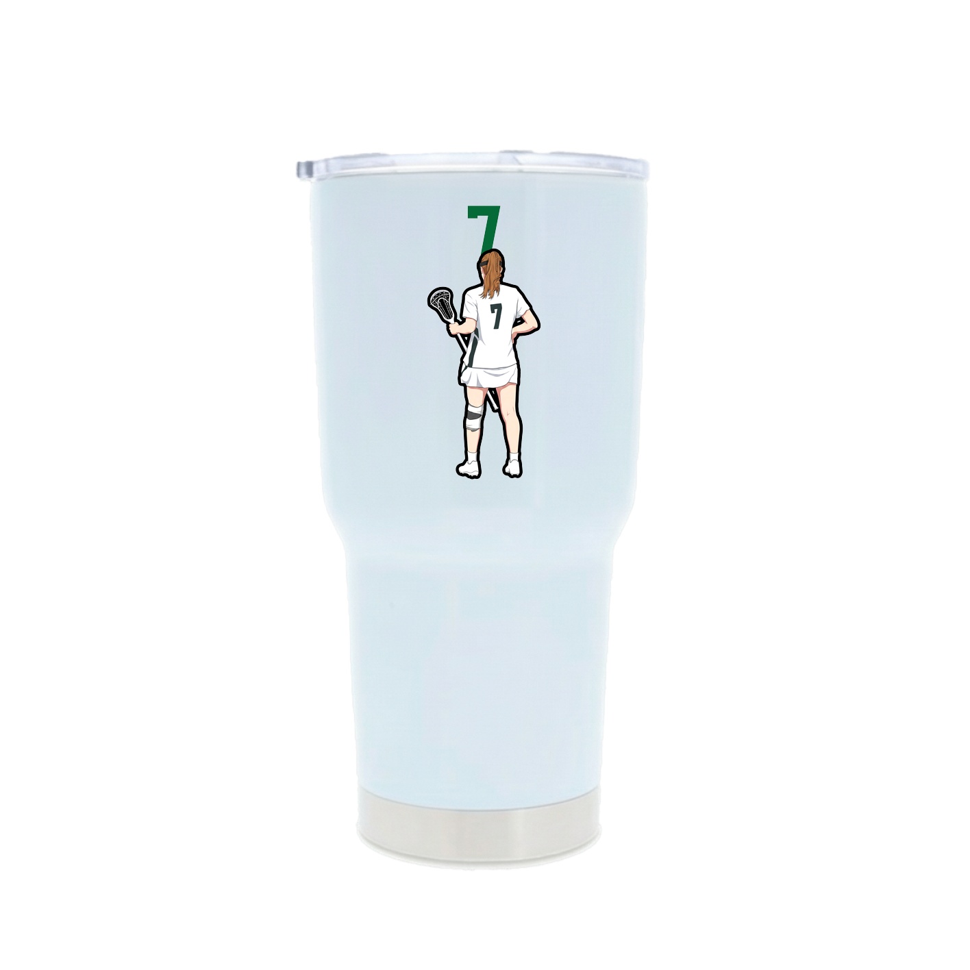 30oz Stainless Steel Tumbler — Number Top in White