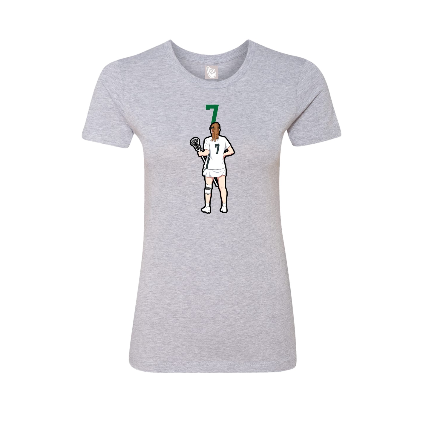 Womens Tee — Number Top in Grey