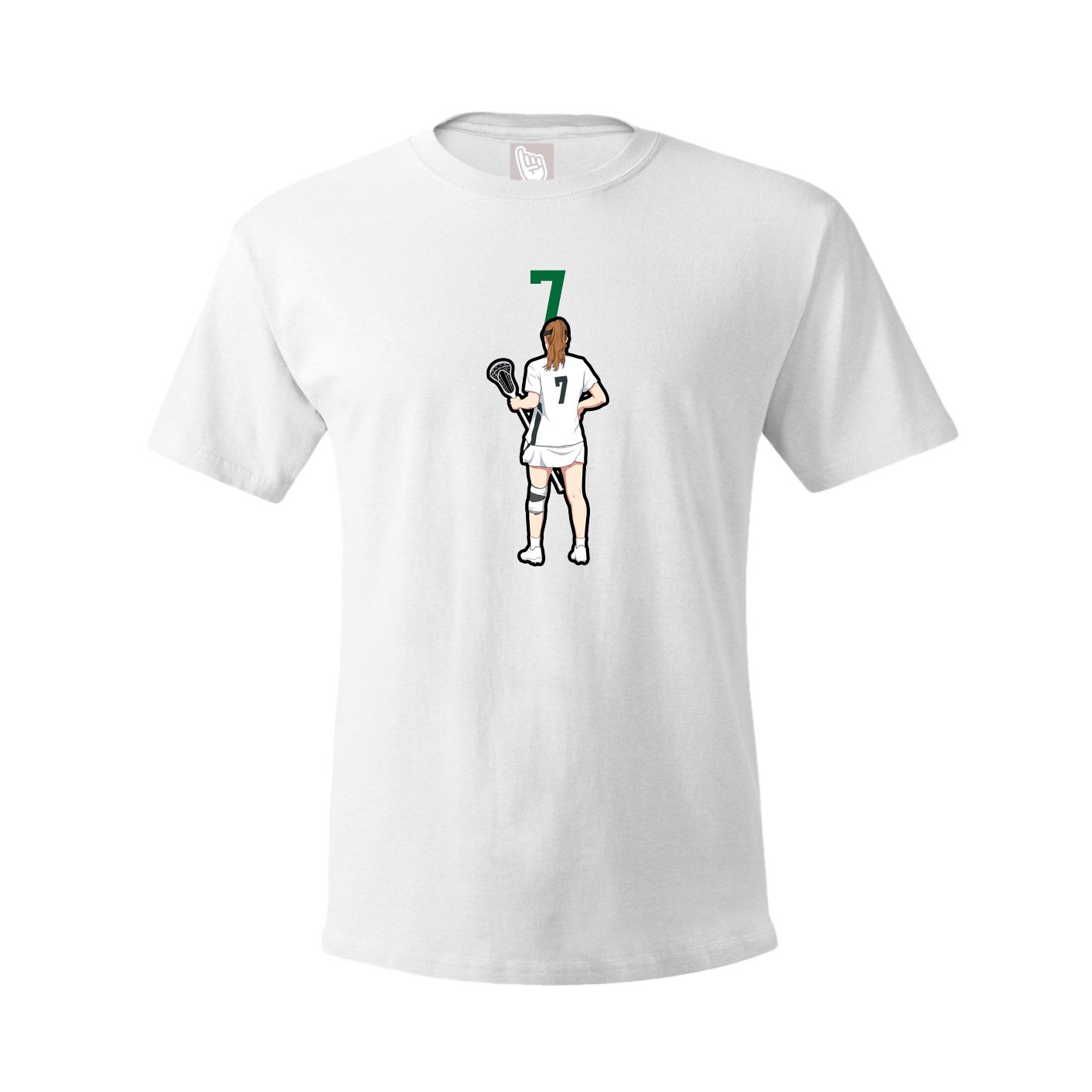 Youth Tee — Number Top in White