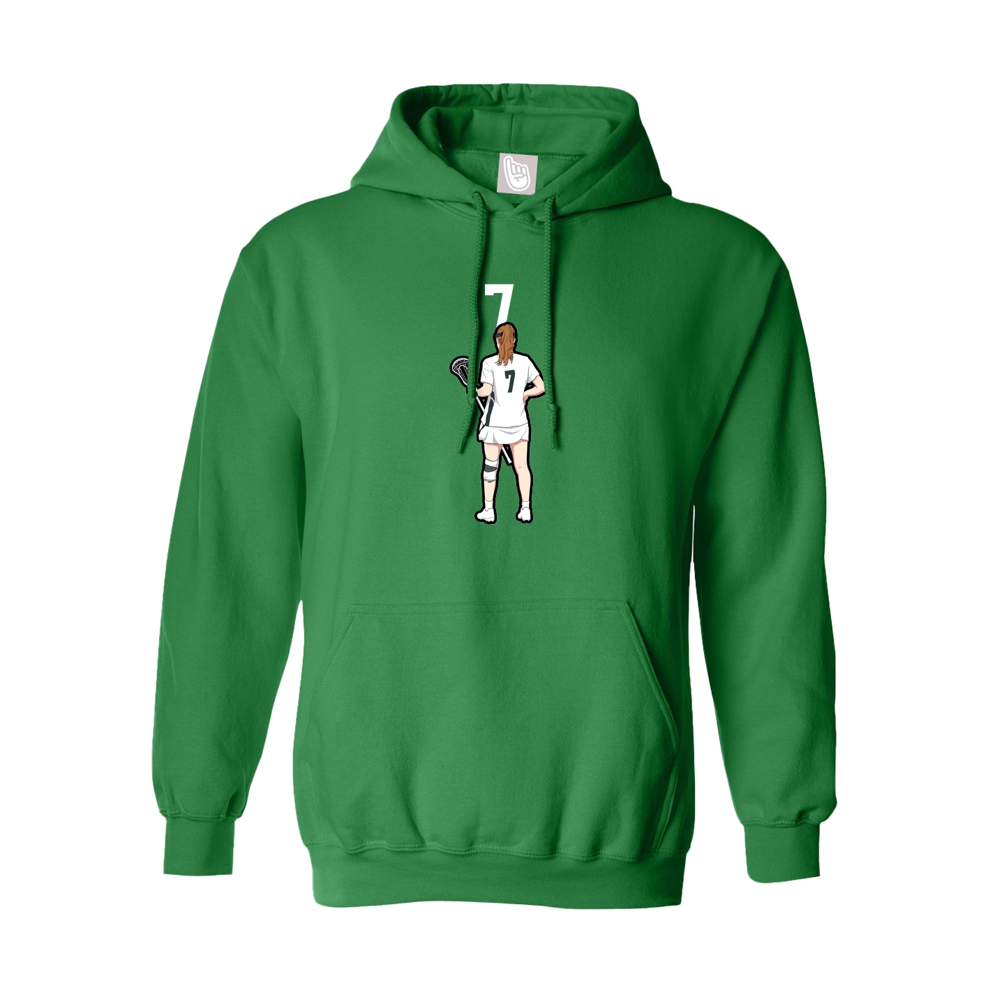 Hoodie — Number Top in Green