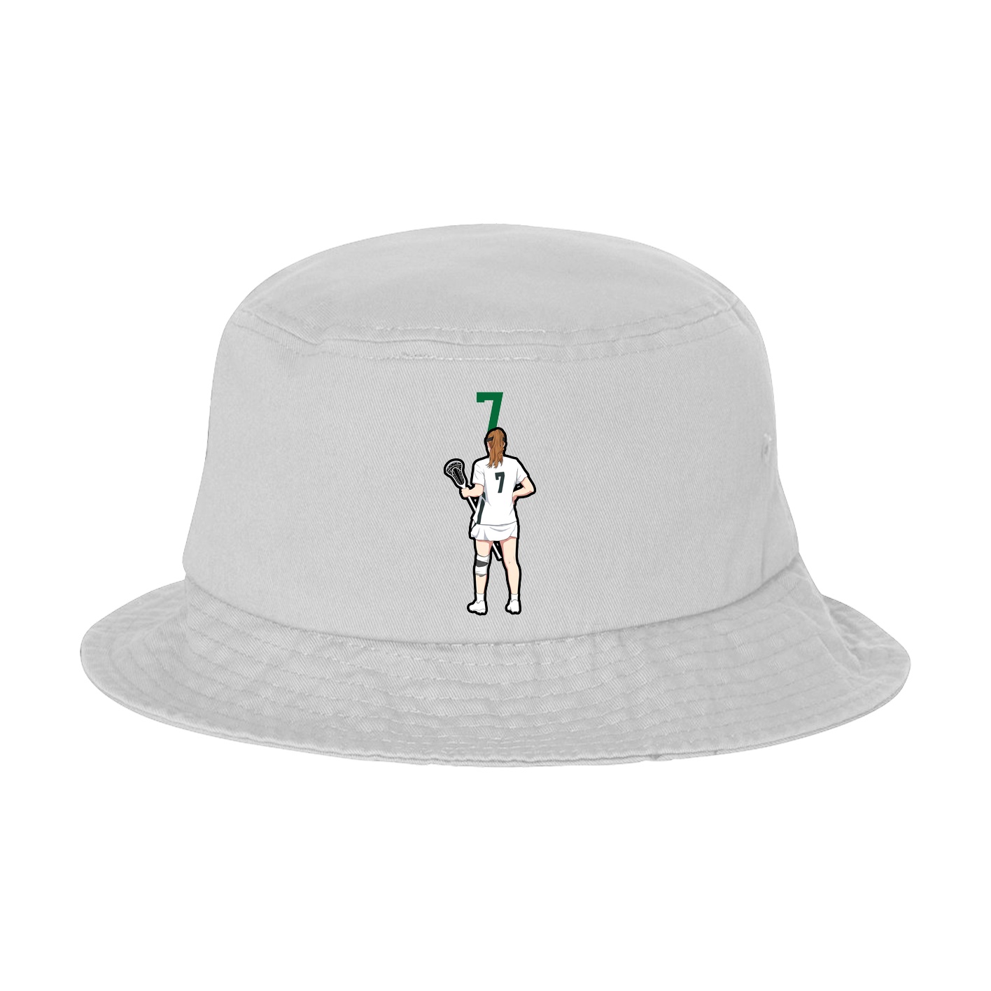 Bucket Cap — Number Top in White