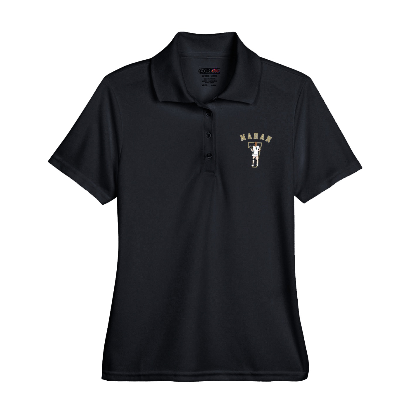 Womens Performance Polo — Shirsey Arch in Black
