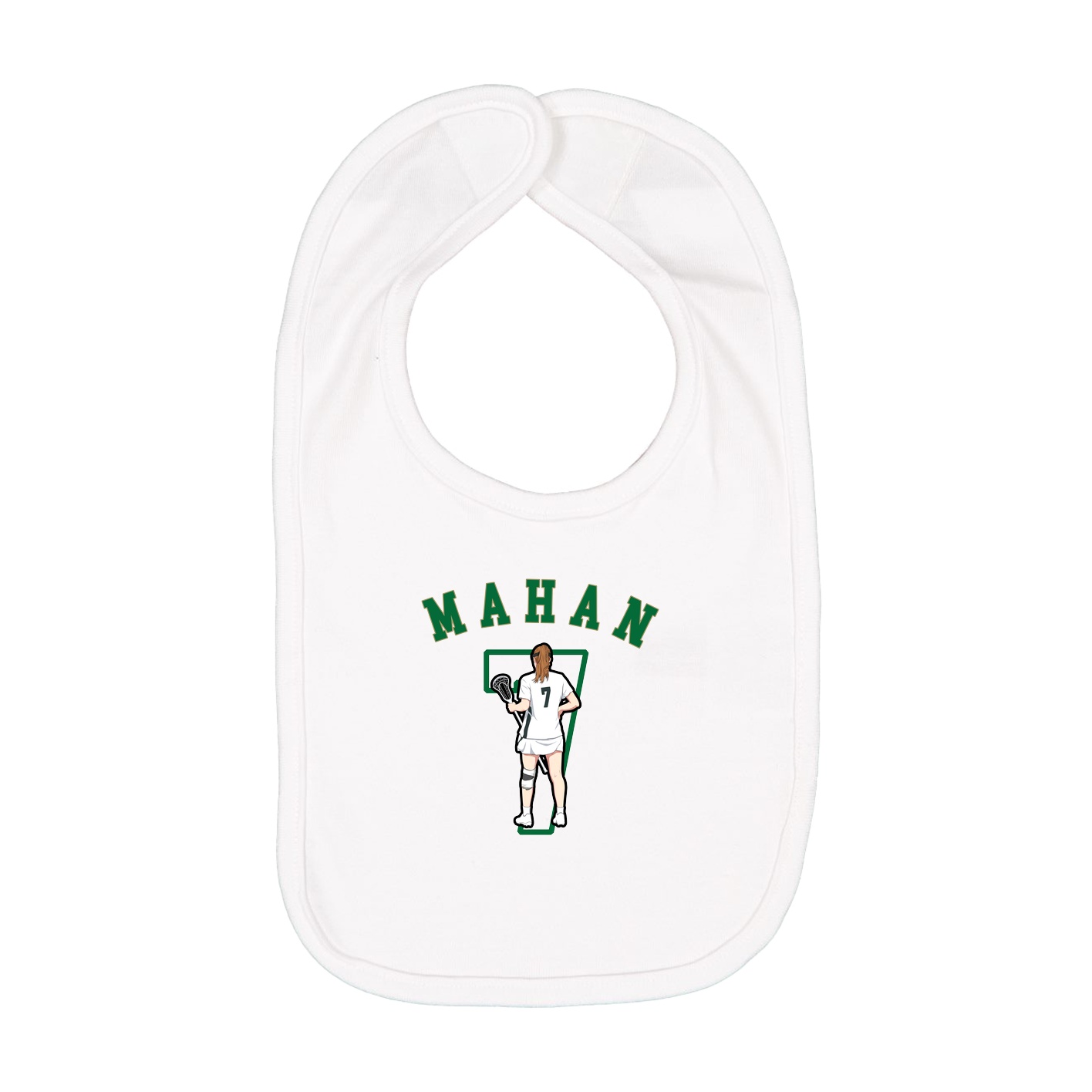 Infant Bib — Shirsey Arch in White