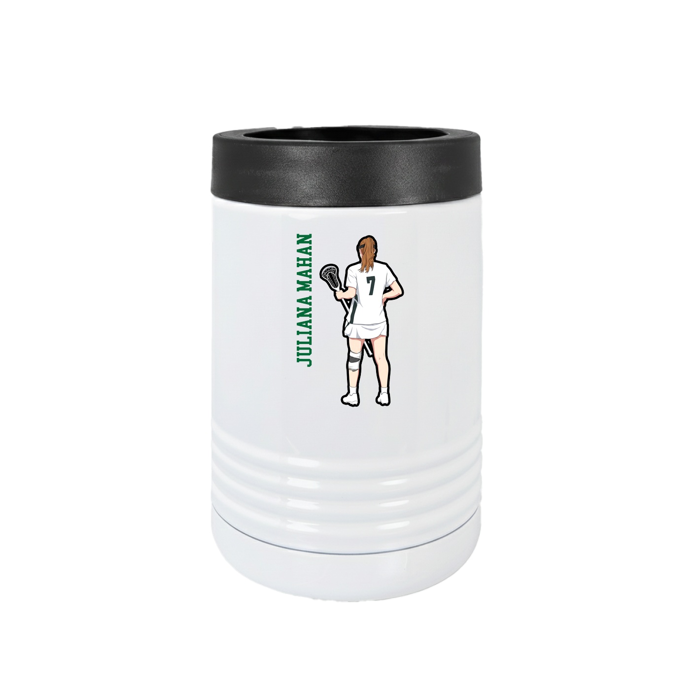 Beverage Holder — Name Vertical in White