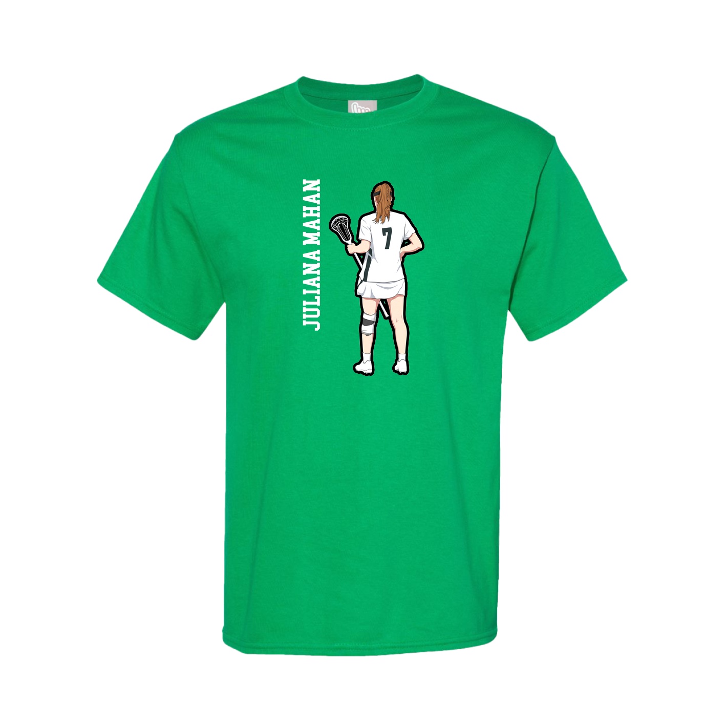 Tee — Name Vertical in Green