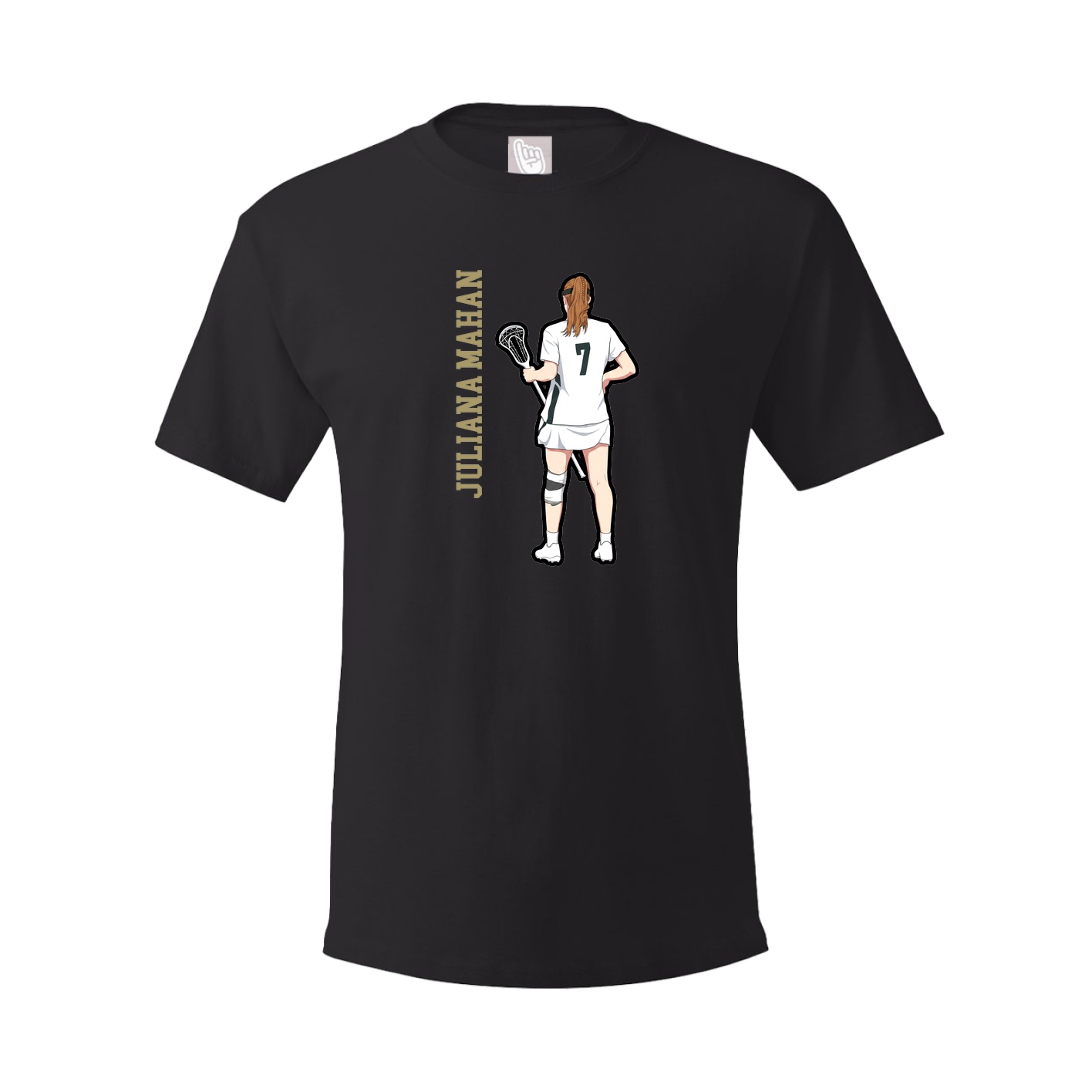 Youth Tee — Name Vertical in Black
