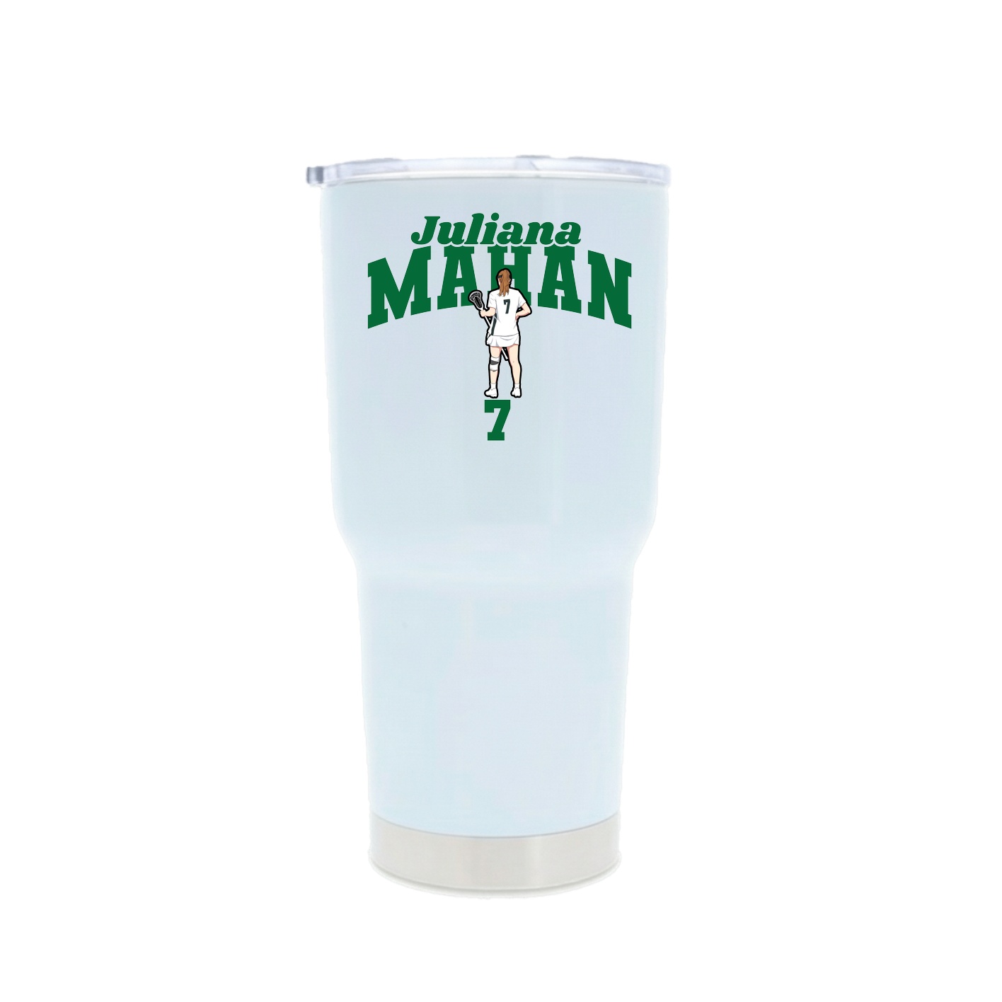 30oz Stainless Steel Tumbler — Signature Arch in White