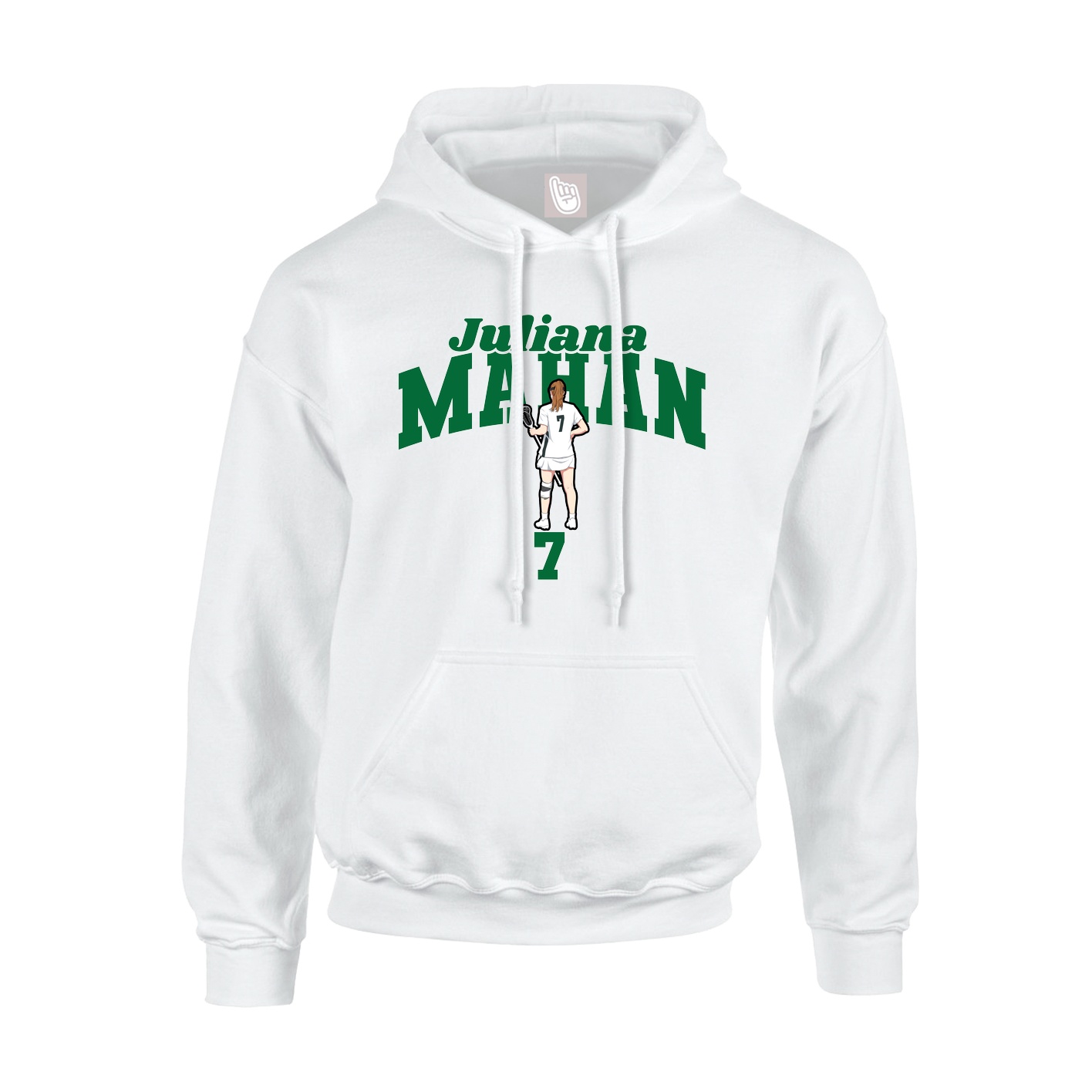 Youth Hoodie — Signature Arch in White