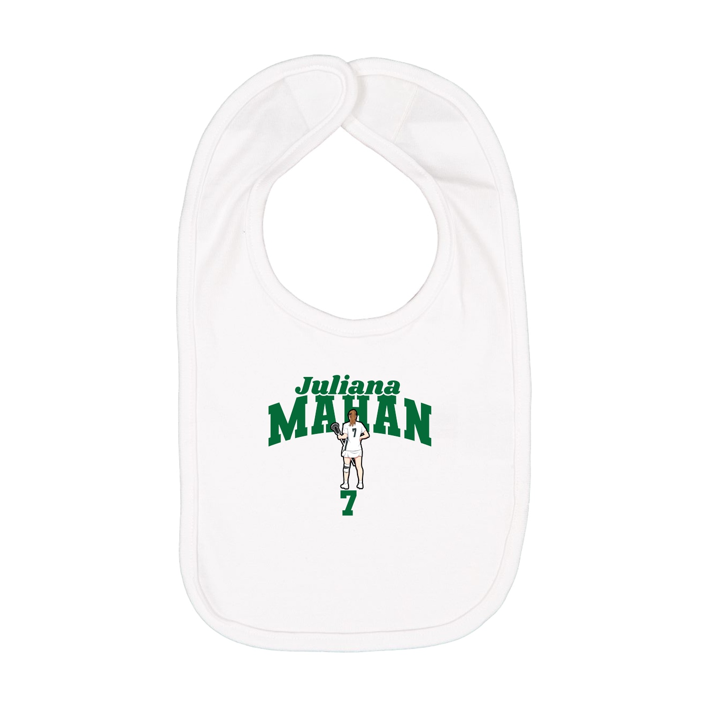 Infant Bib — Signature Arch in White