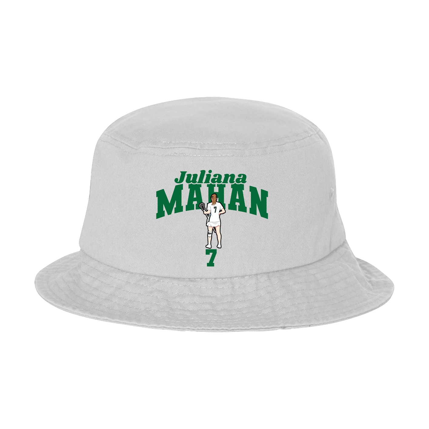 Bucket Cap — Signature Arch in White