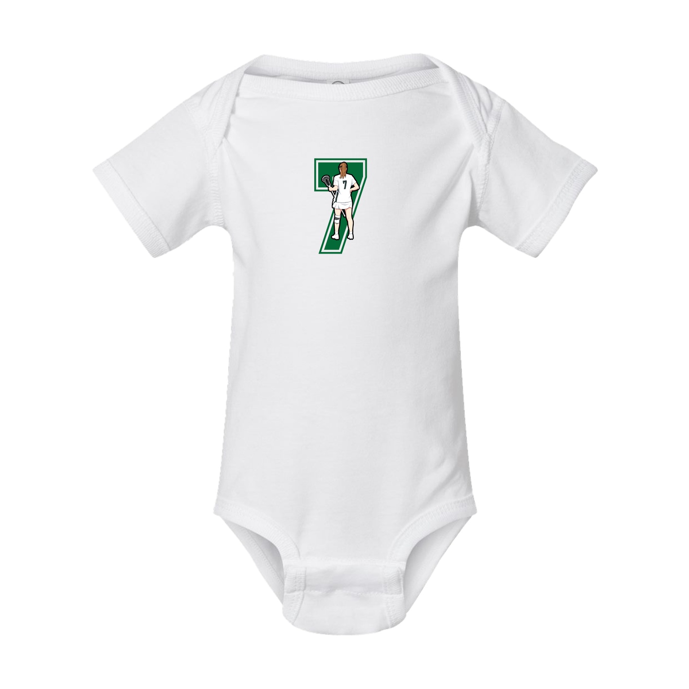 Baby Onesie — Number in White
