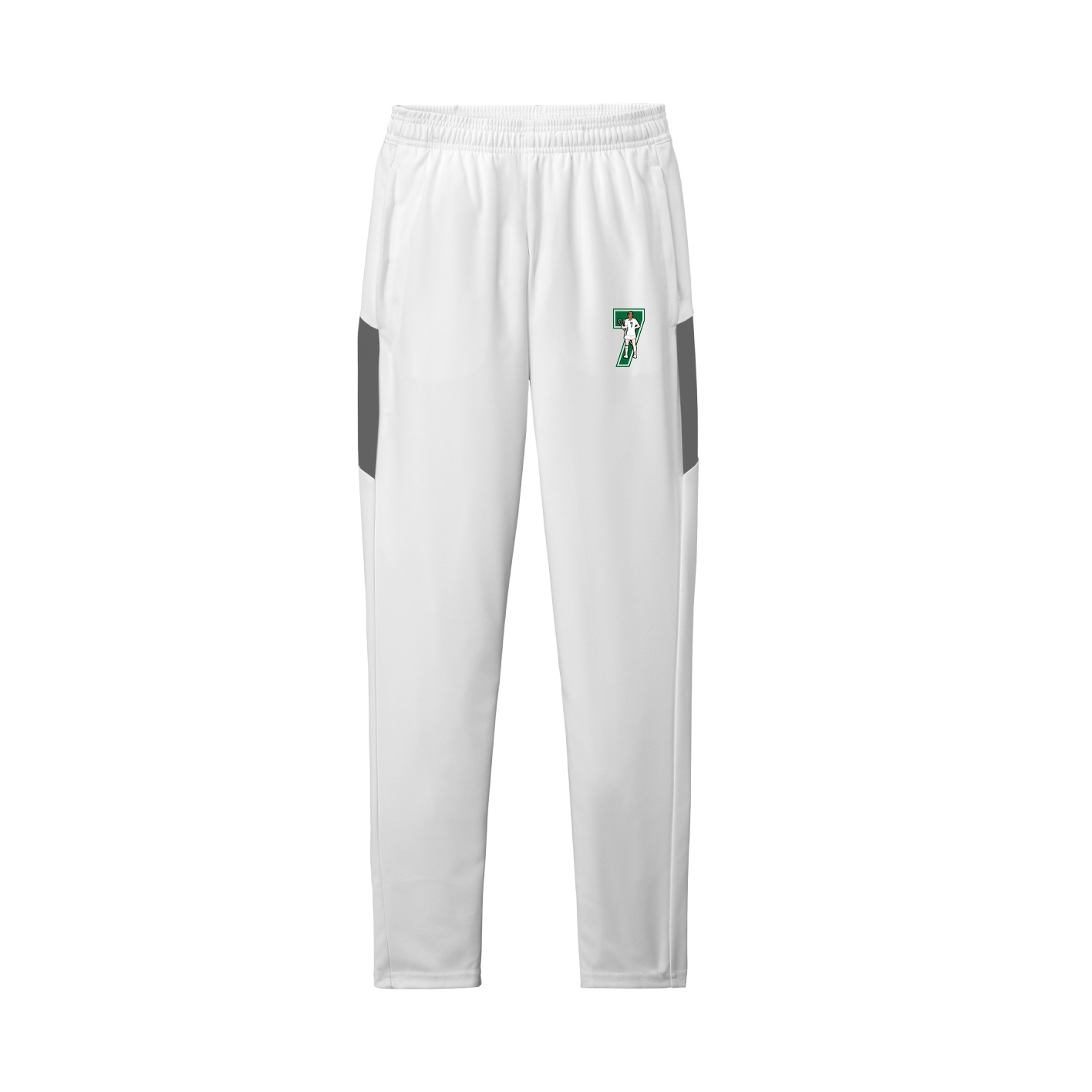 Team Travel Pant — Number in White/Grey