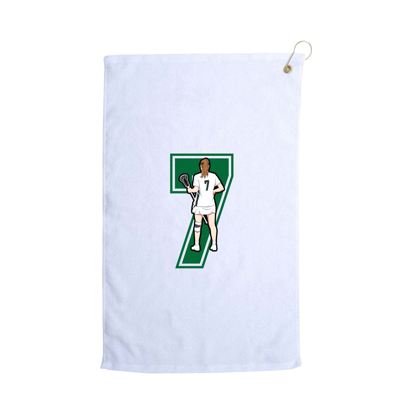 Golf Towel — Number in White