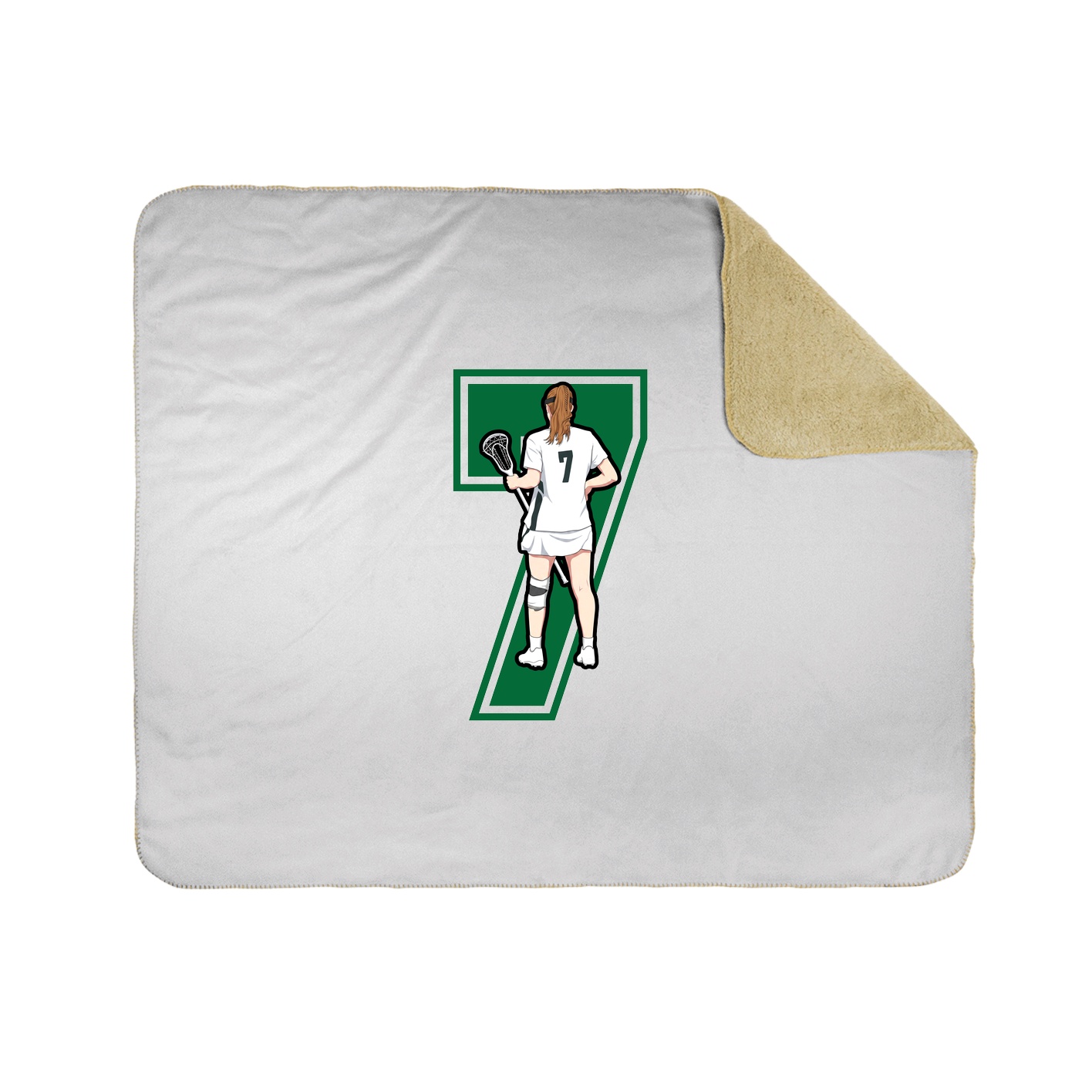 Throw Blanket — Number in White