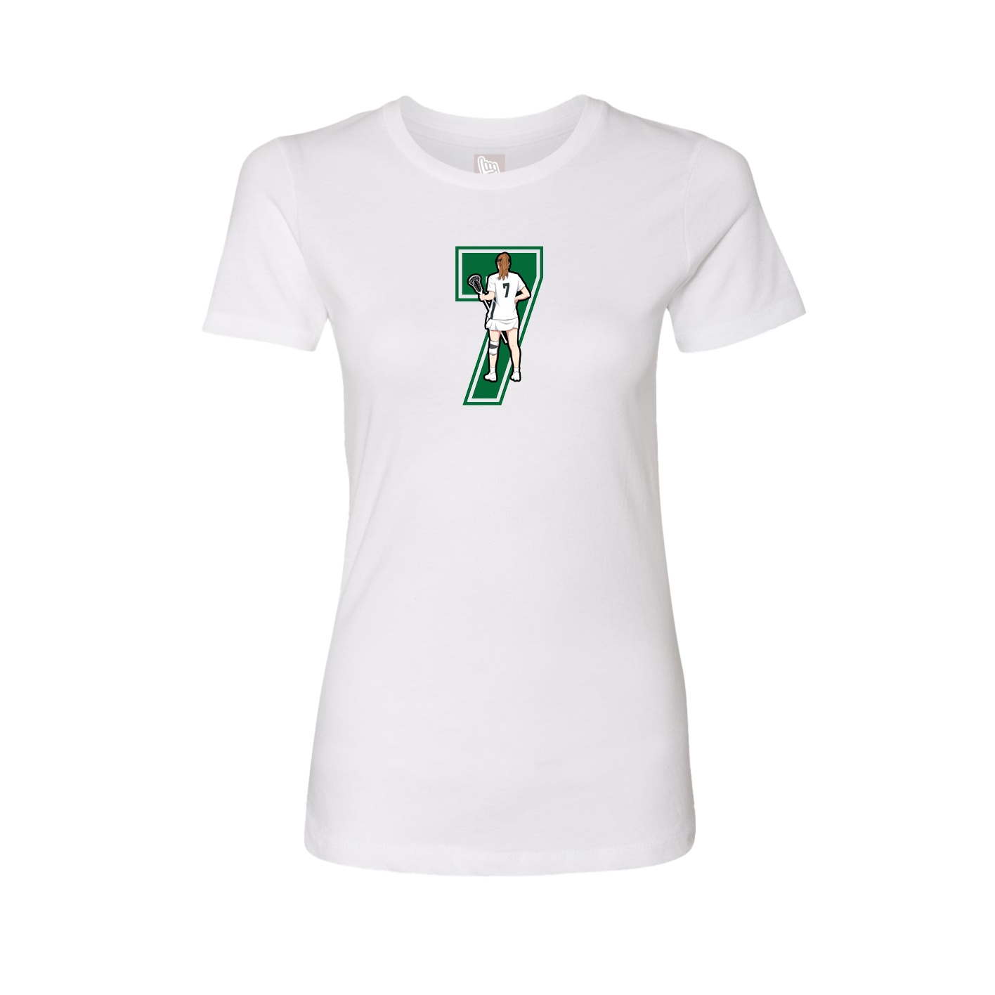 Womens Tee — Number in White