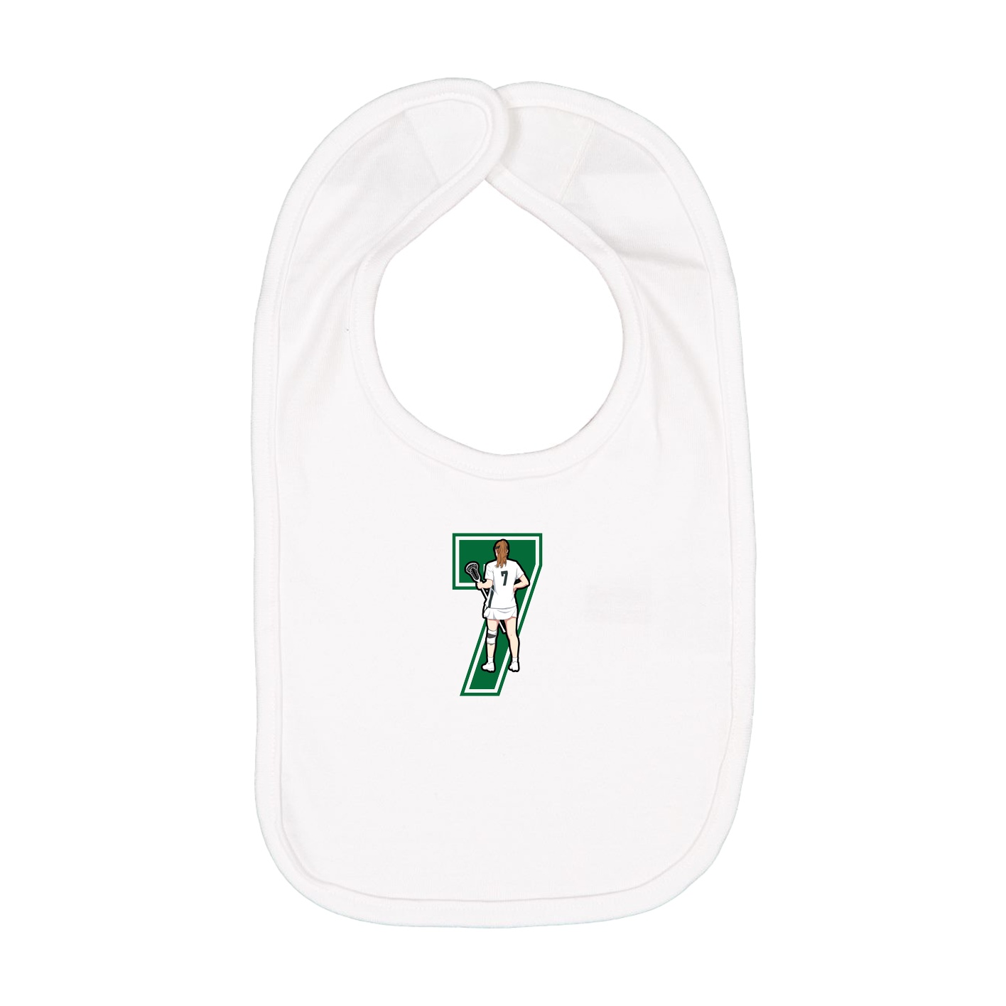 Infant Bib — Number in White