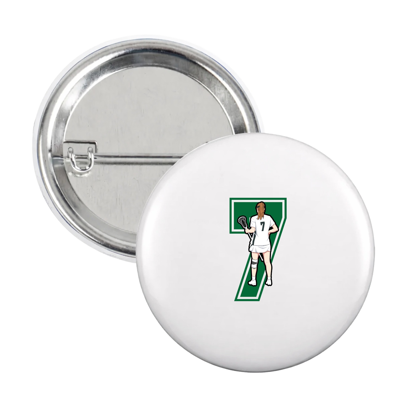 Game Day Button — Number in White