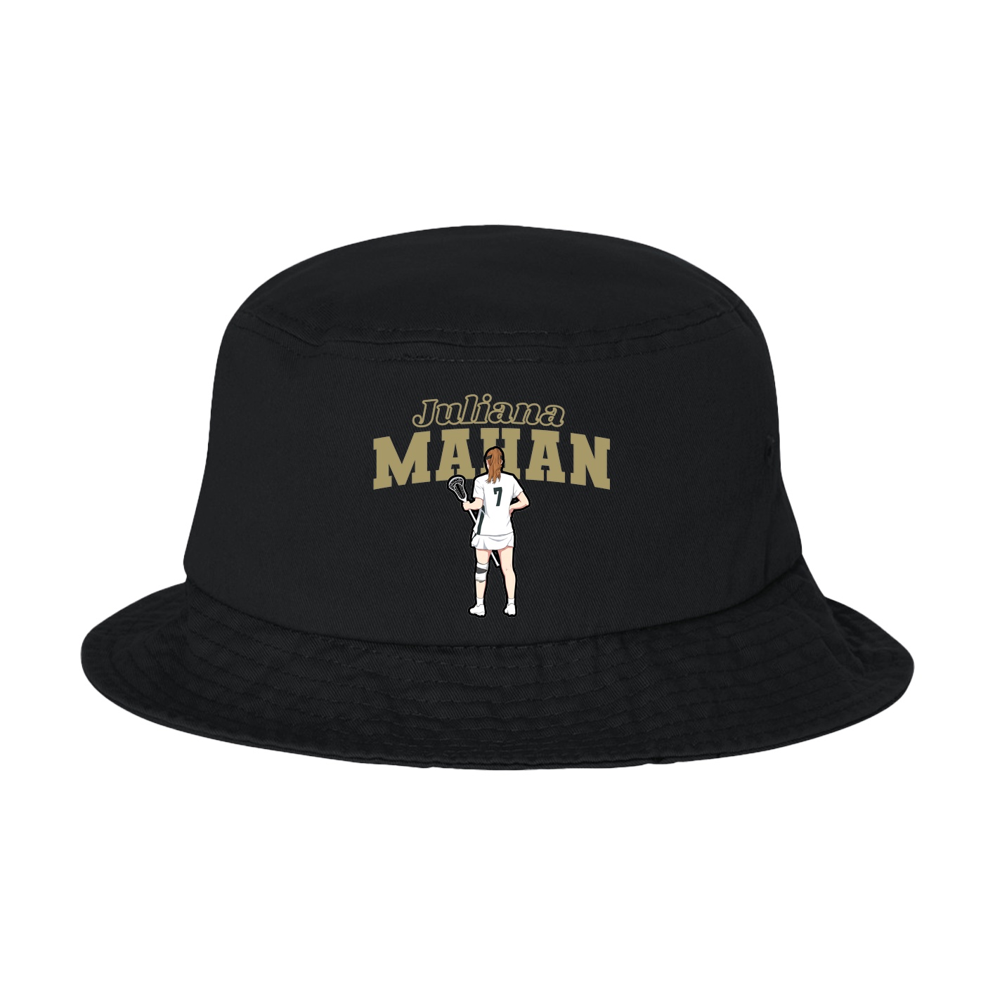 Bucket Cap — Name Arch in Black