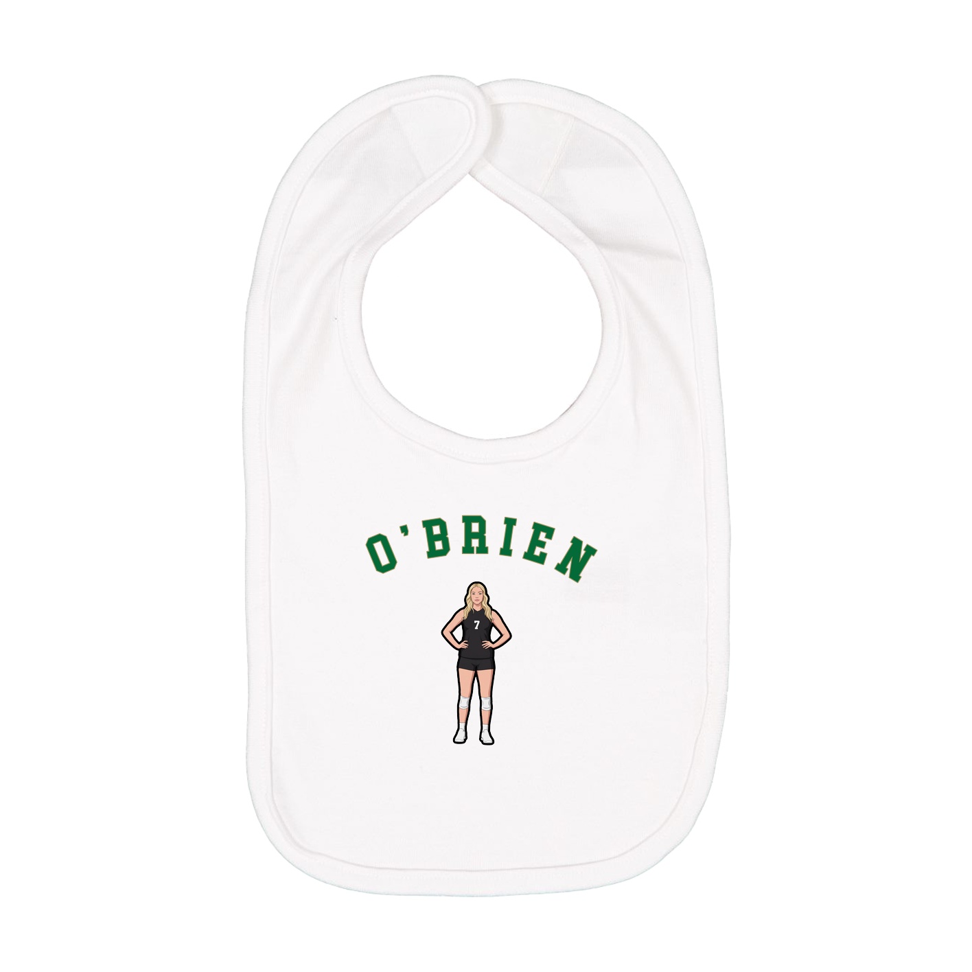 Infant Bib — Shirsey Arch in White