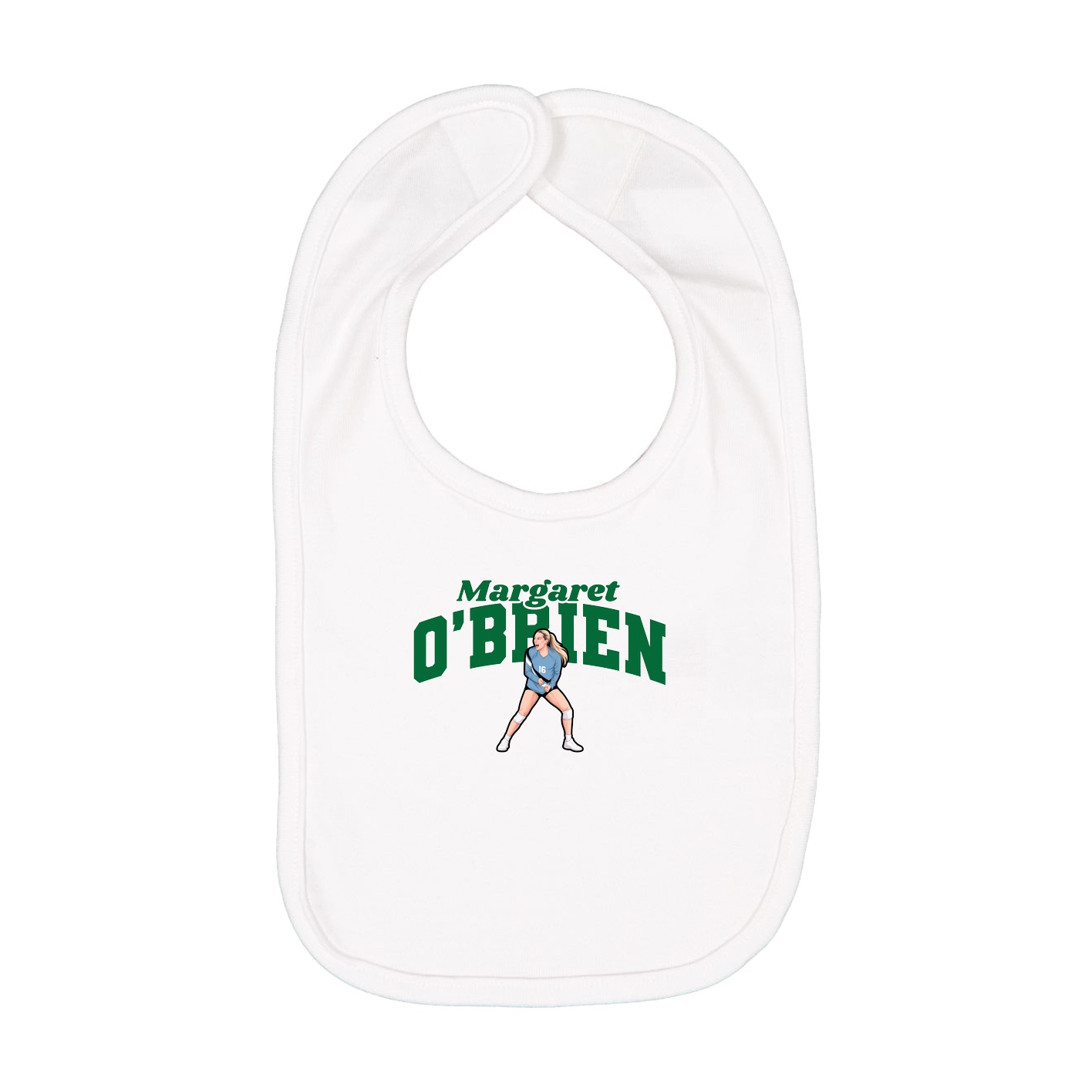 Infant Bib — Signature Arch in White
