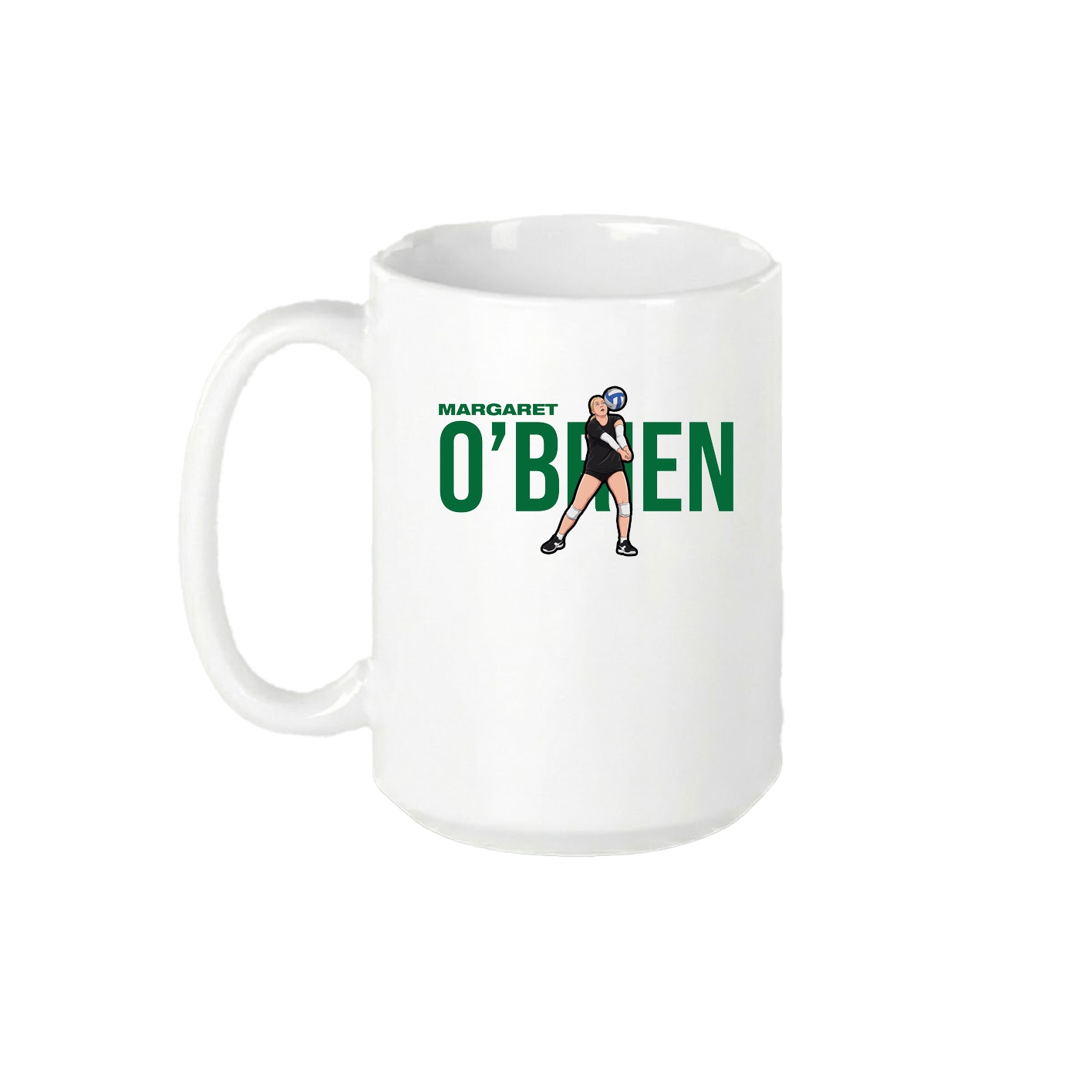 15oz Coffee Mug — Player Name in White