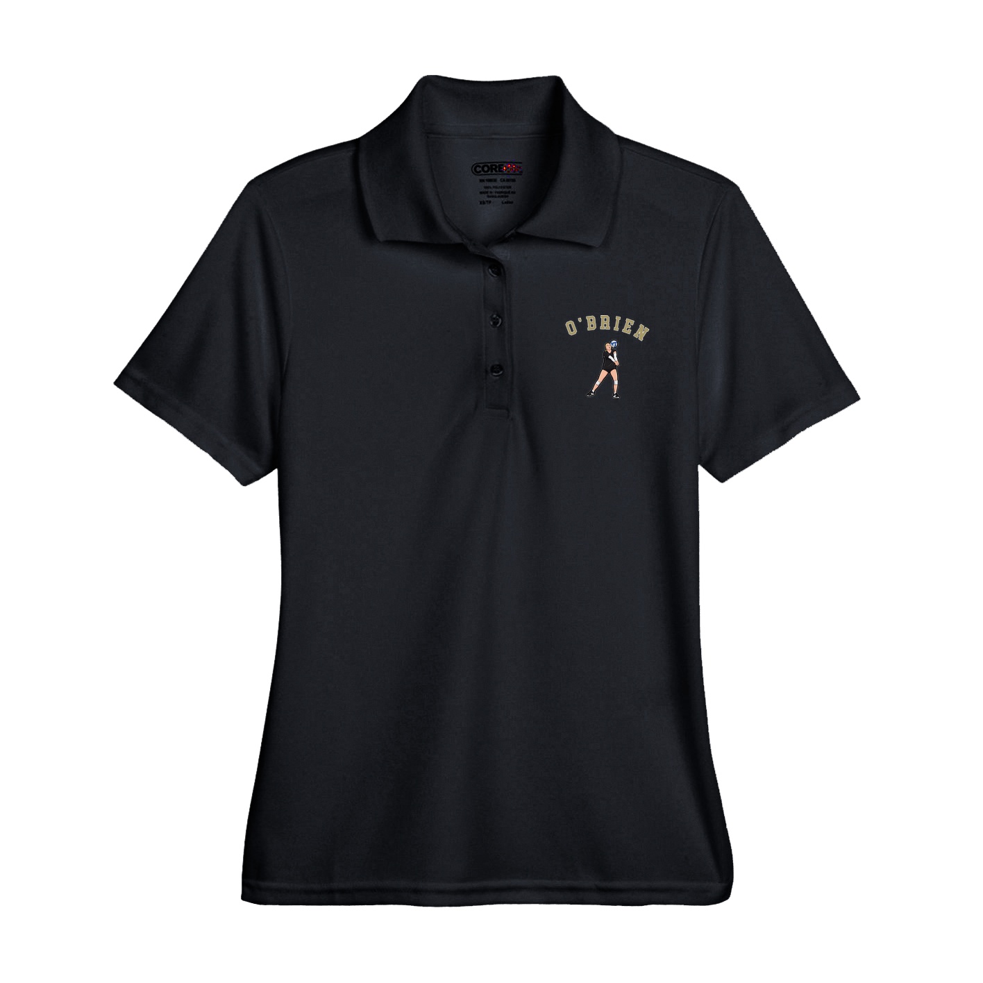 Womens Performance Polo — Shirsey Arch in Black
