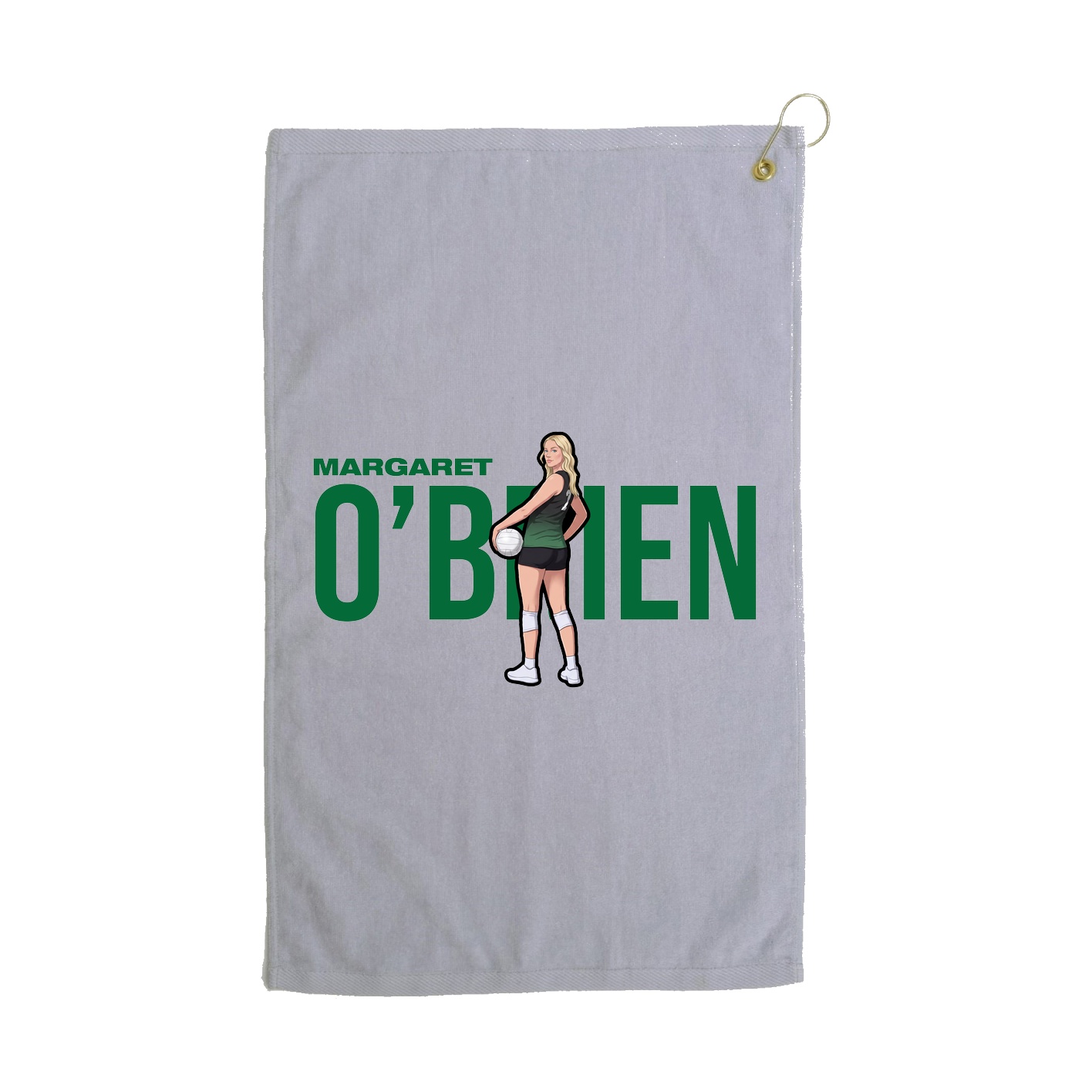 Golf Towel — Player Name in Grey