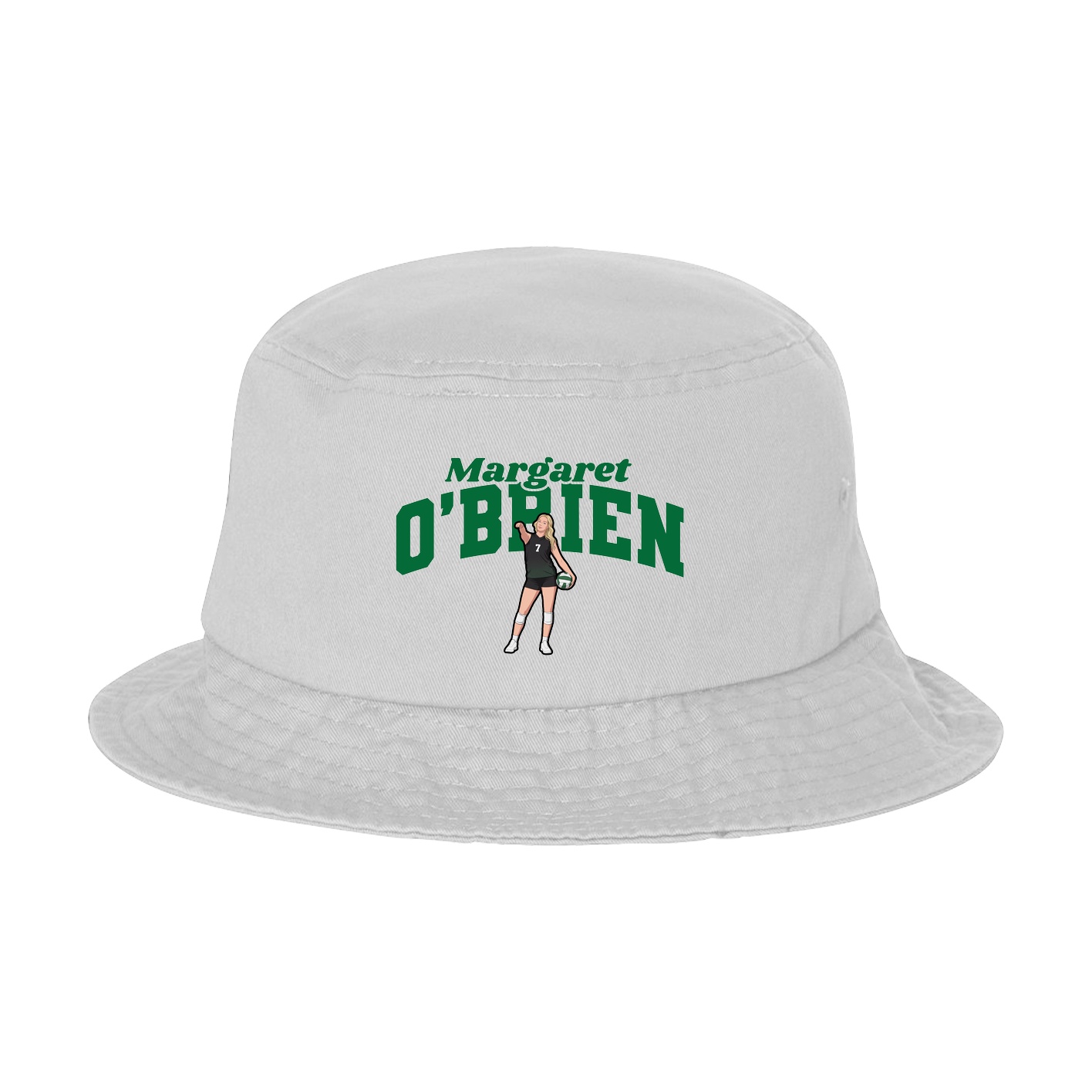 Bucket Cap — Signature Arch in White