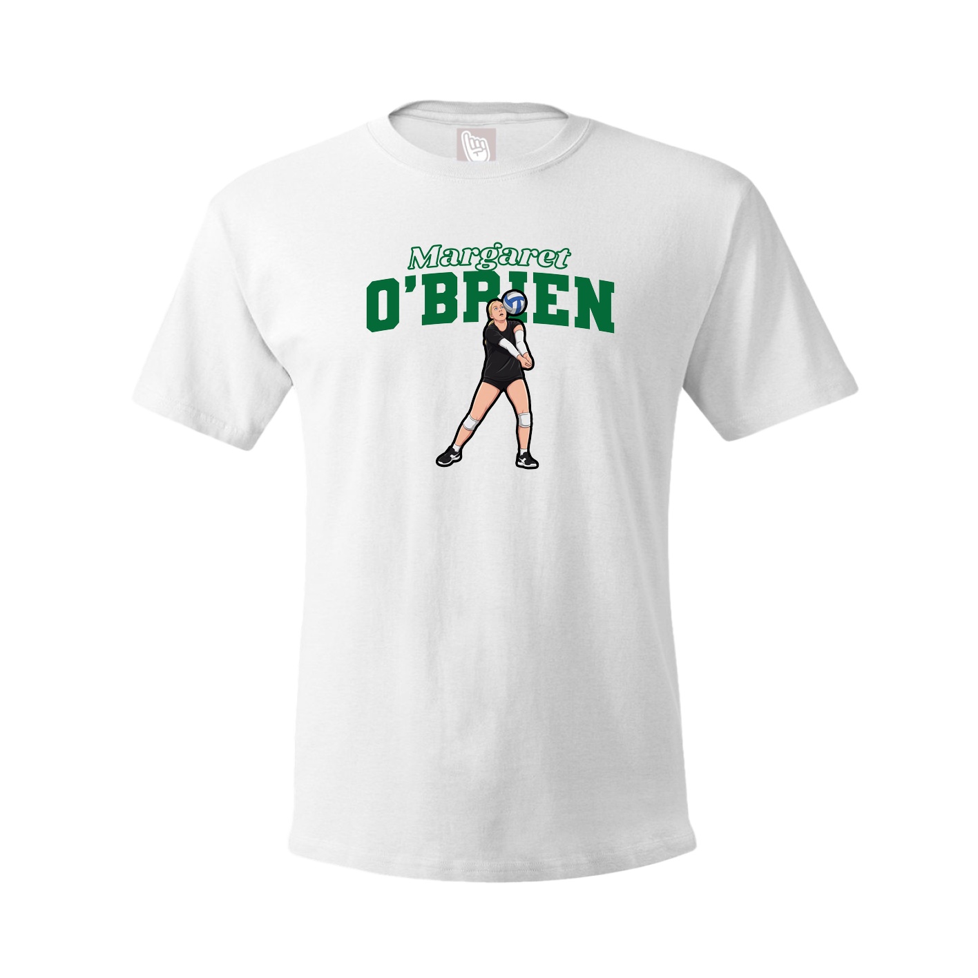 Youth Tee — Name Arch in White