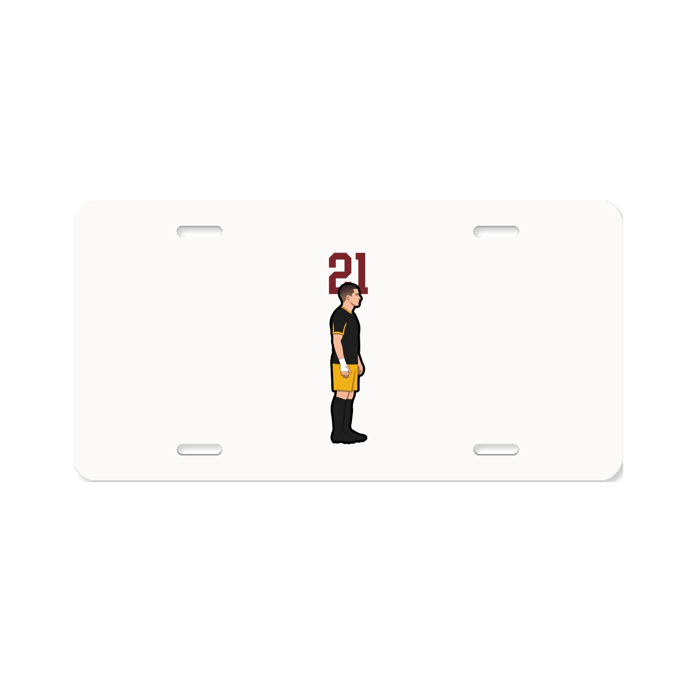 License Plate — Number Top in Classic