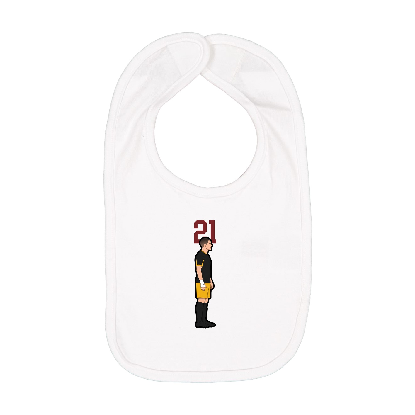 Infant Bib — Number Top in White