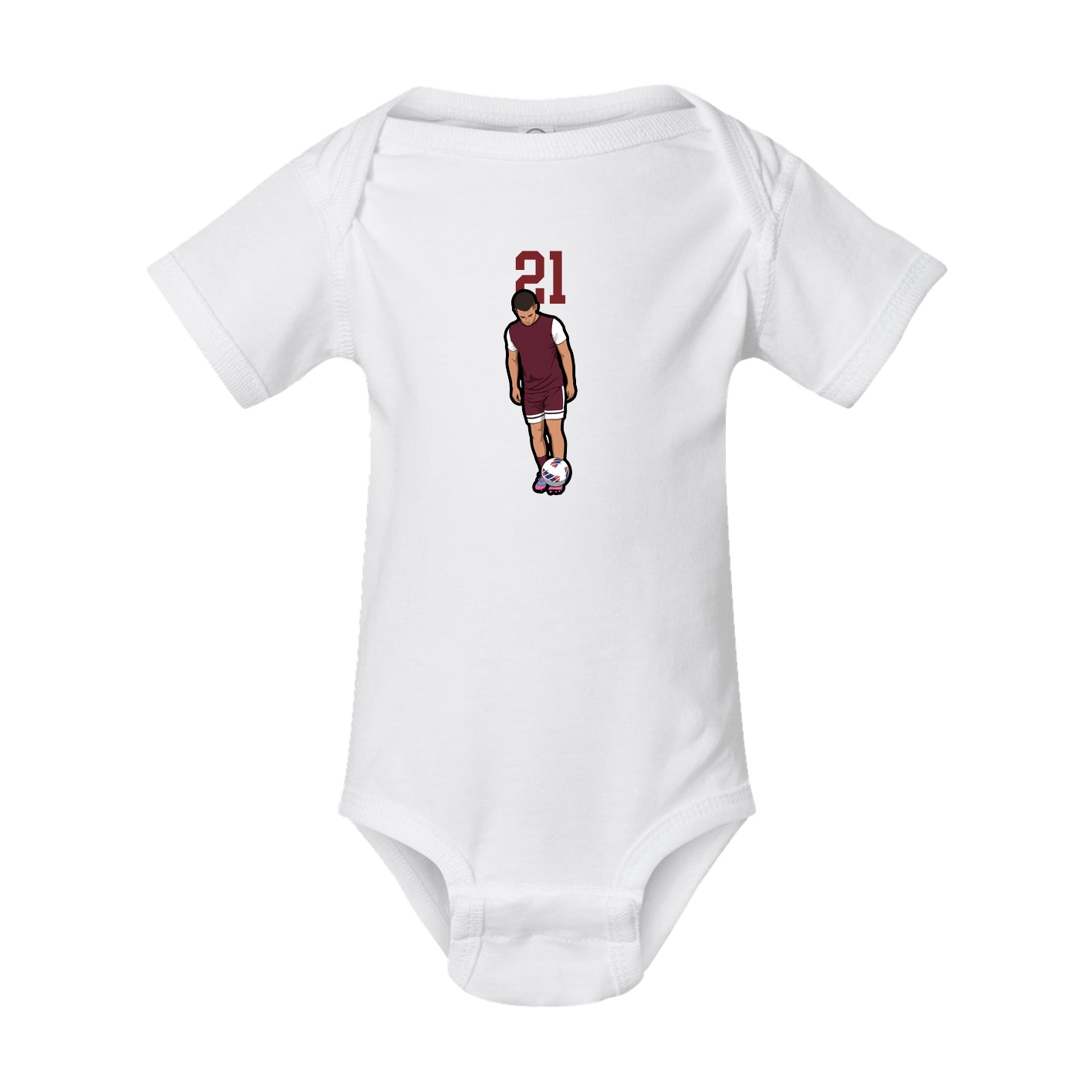 Baby Onesie — Number Top in White