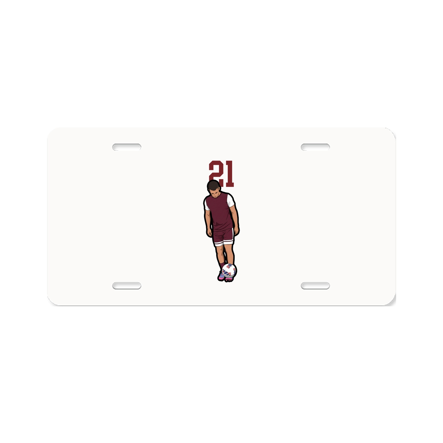 License Plate — Number Top in Classic